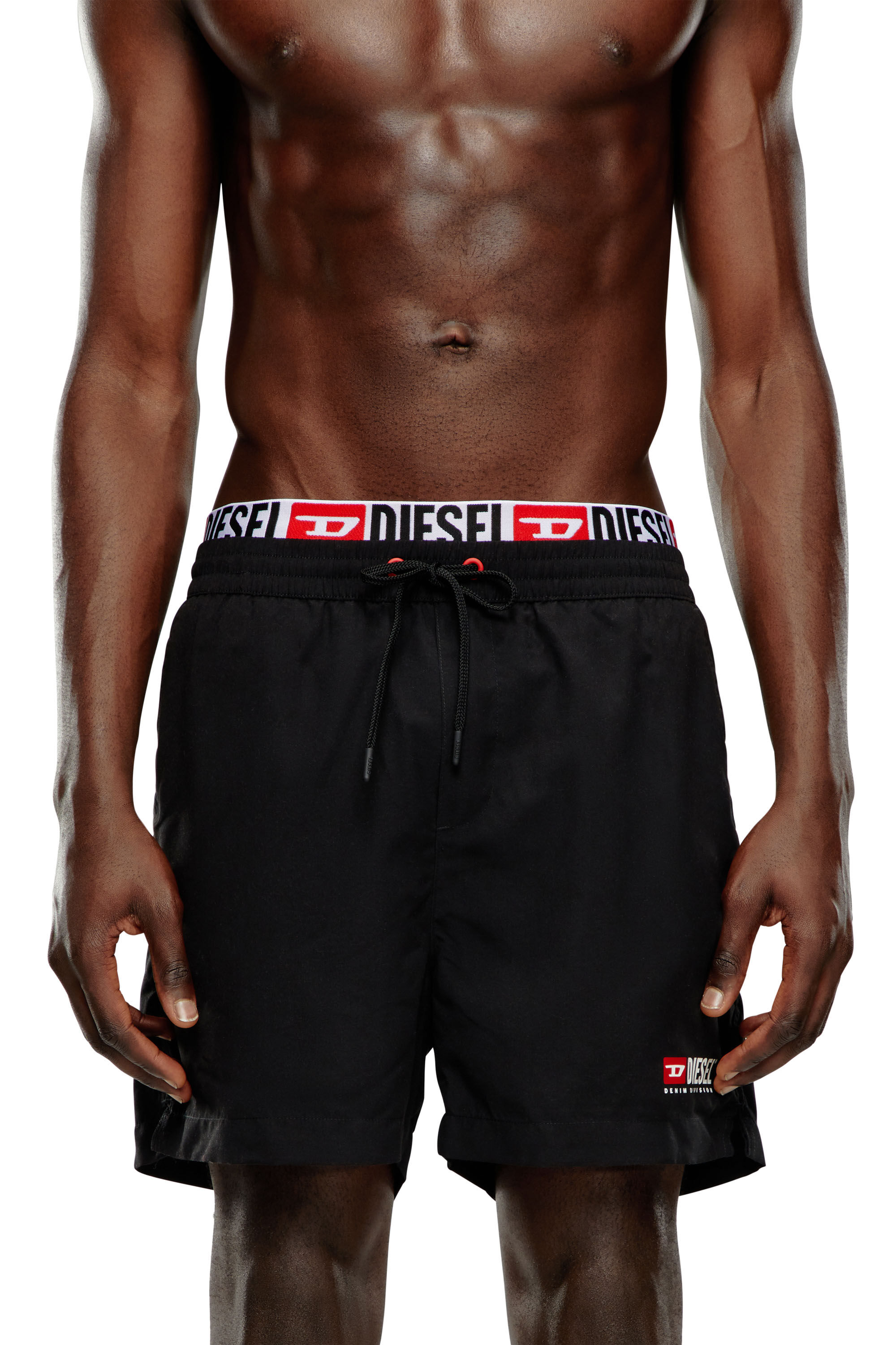 Diesel - BMBX-VISPER-41, Man Double-waist board shorts in Black - Image 1