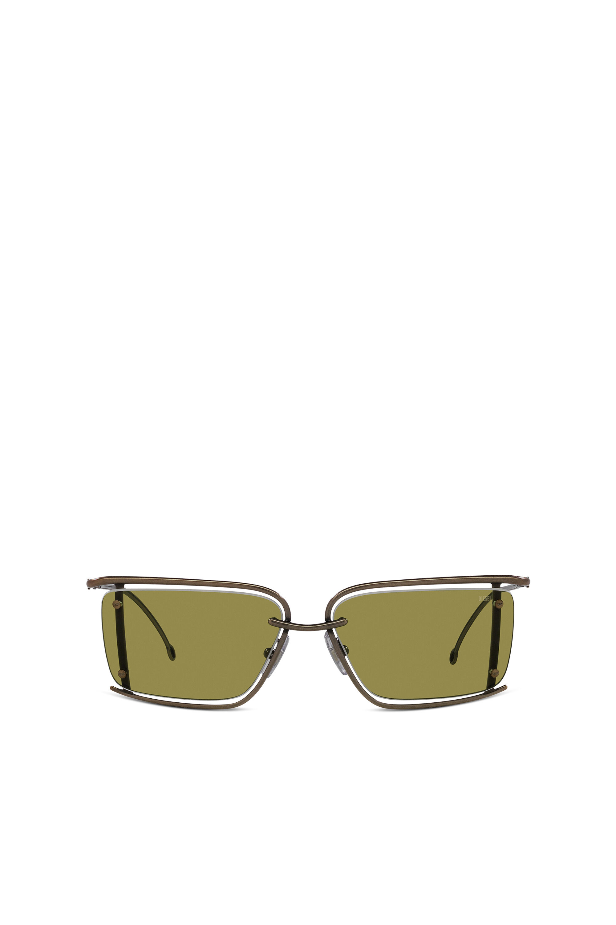 Diesel - 0DL1002, Unisex Rectangle sunglasses in Green - Image 1