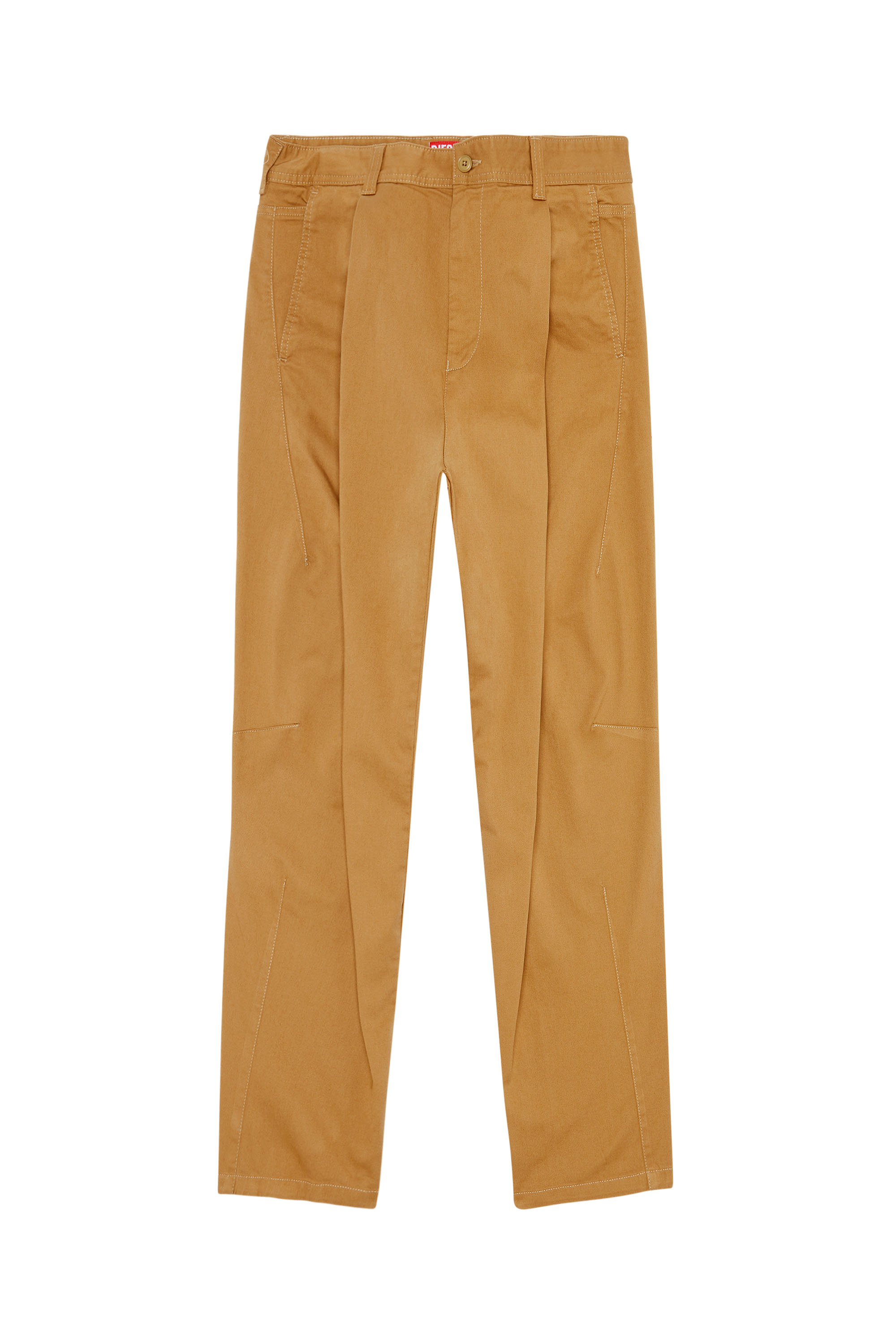 Diesel - P-ARTHUR, Man Carrot pants in cotton gabardine in Brown - Image 3