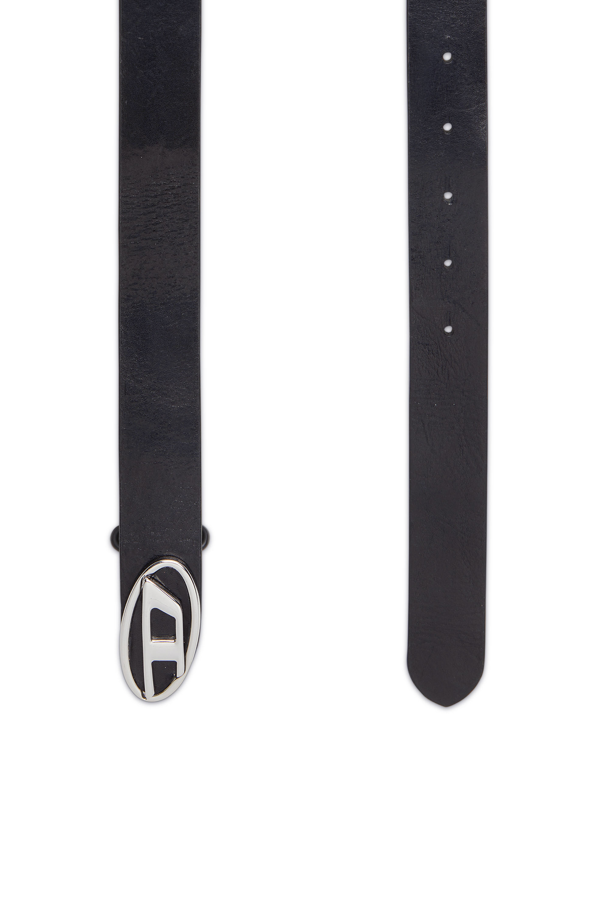 Diesel - B-1DR-LAYER, Man Reversible leather belt with Oval D logo in Black - Image 2