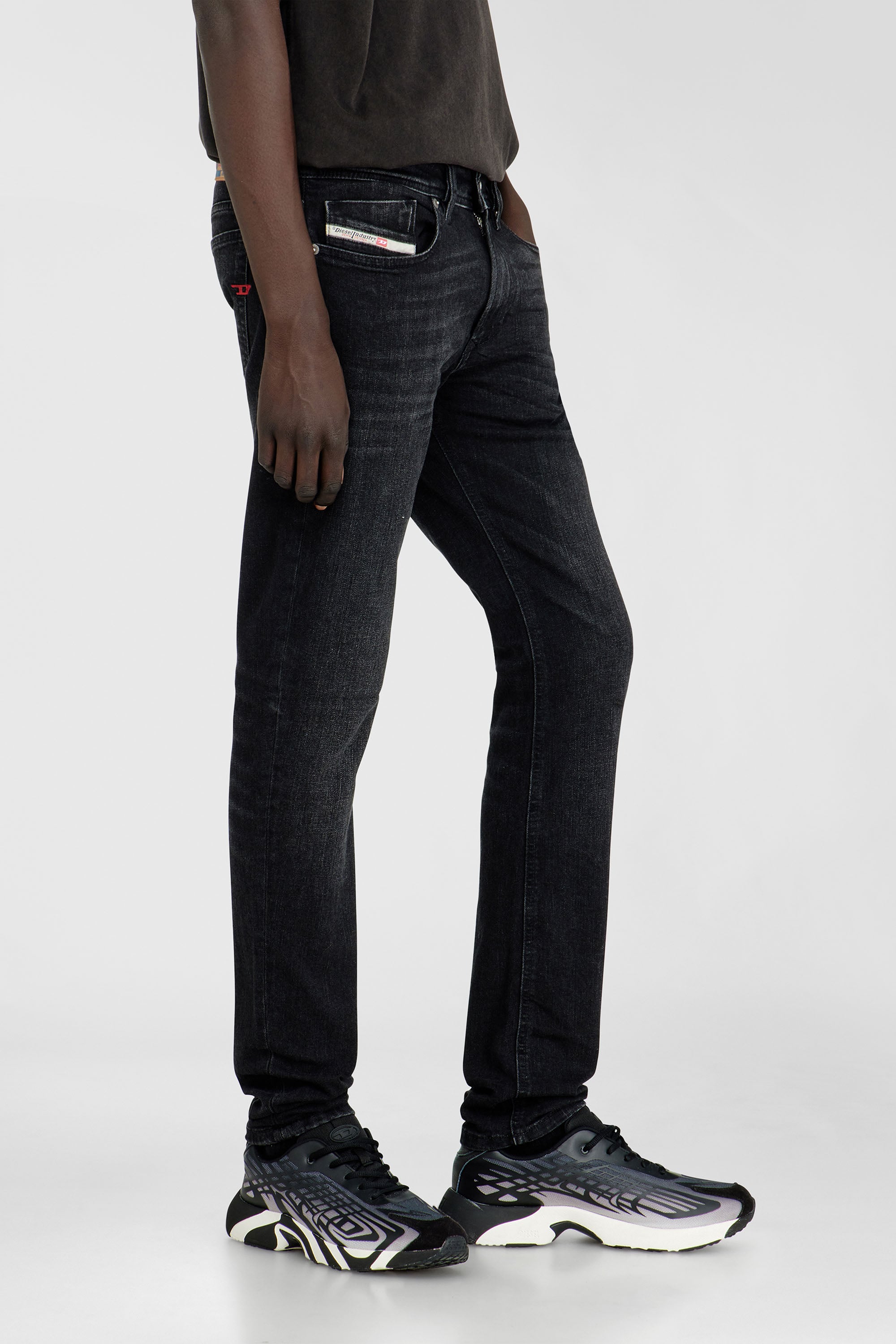 Diesel - Man's Skinny Jeans 1979 Sleenker 0GRDA, Black/Dark grey - 7