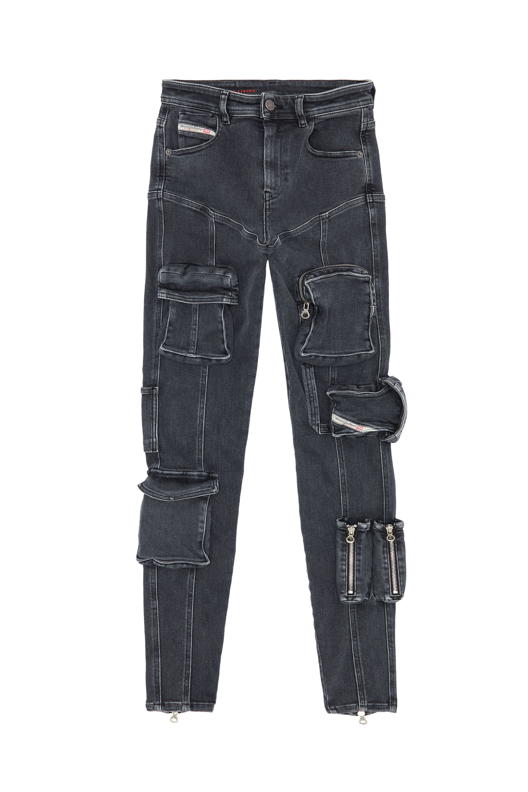 Diesel - Super skinny Jeans 1984 Slandy-High 09F27, Black/Dark grey - Image 6