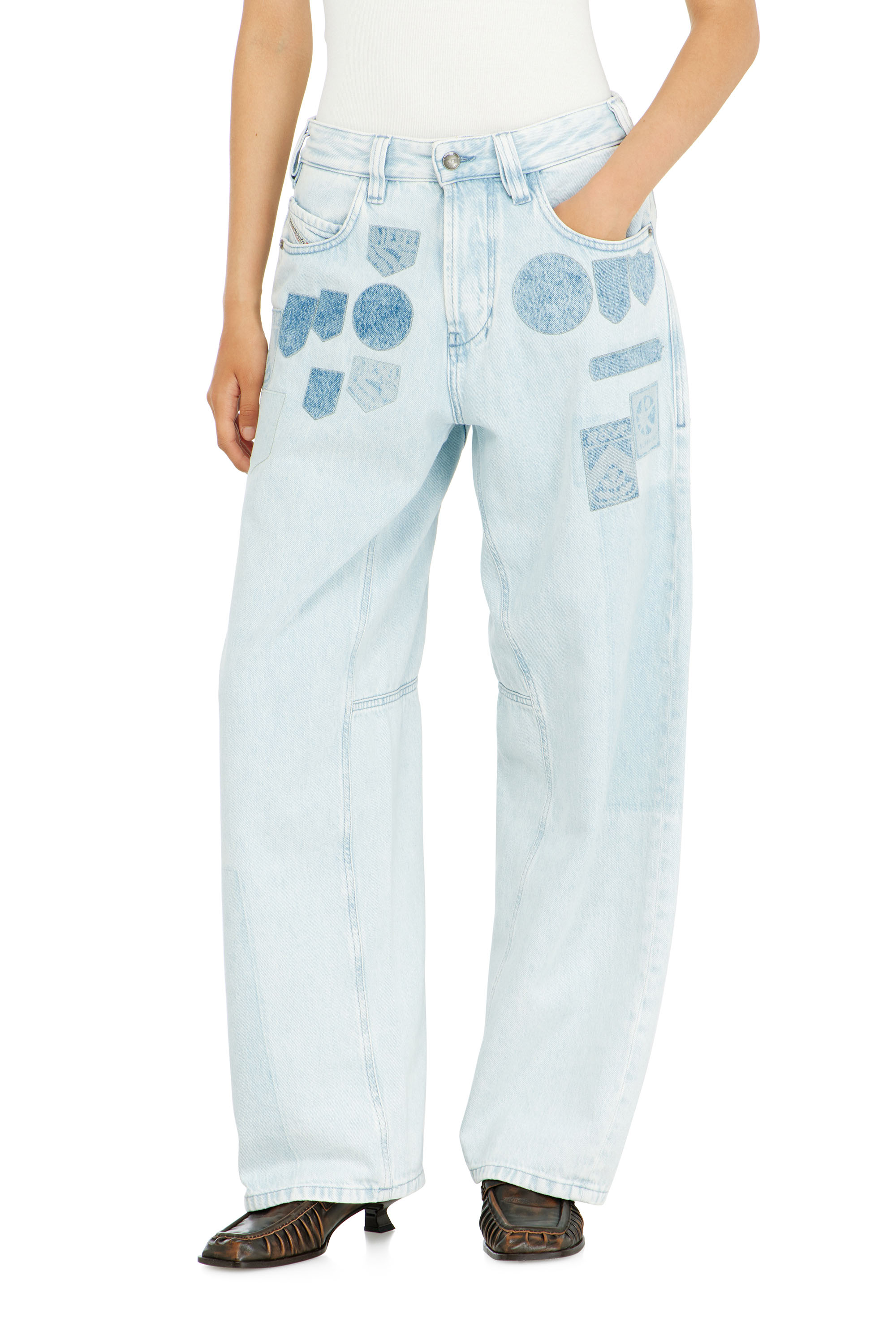 Diesel - Unisex's Relaxed Jeans 1997 D-Enim-M 0IFBQ, Light Blue - 2