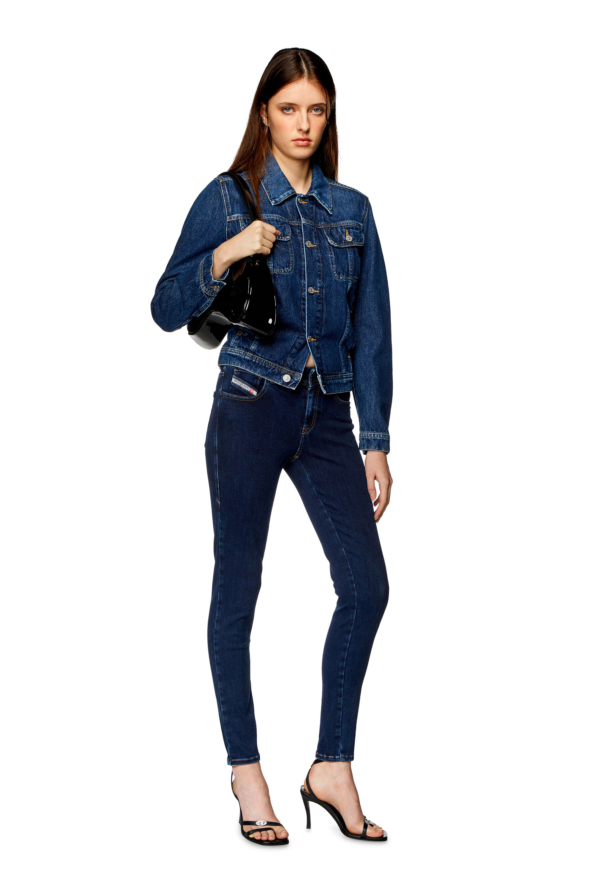 Diesel - Woman Super skinny Jeans 2017 Slandy 09H80, Dark Blue - Image 1
