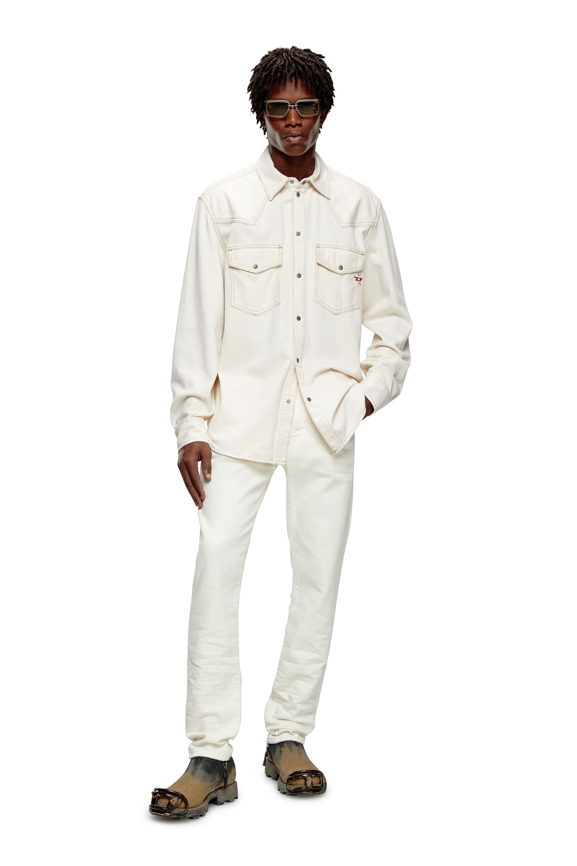 Diesel - Man Slim Jeans 2019 D-Strukt 09I15, White - Image 2