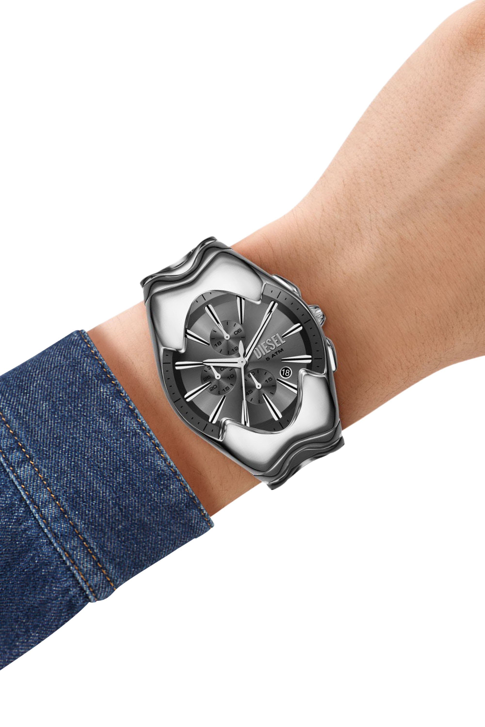 Diesel - DZ4683, Man's Diesel Mercurial Chronograph Stainless Steel Watch in Silver - 4