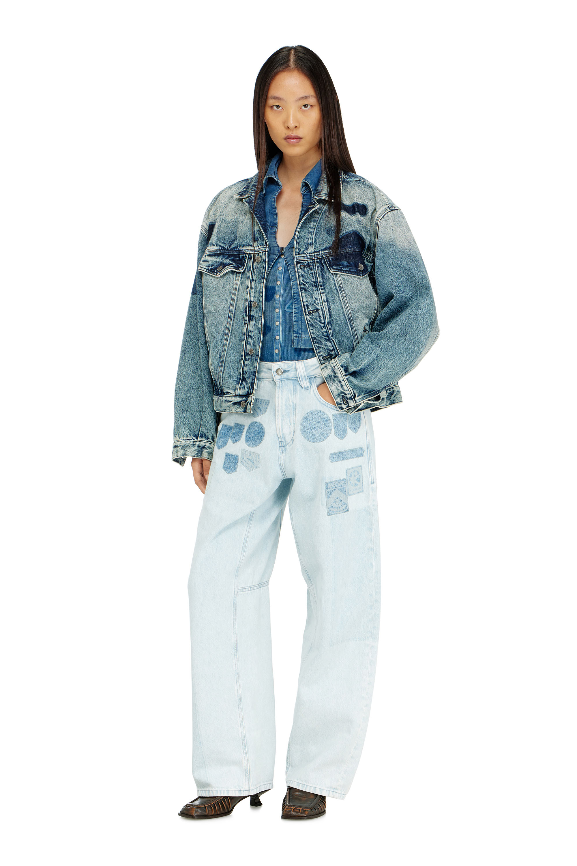 Diesel - Unisex's Relaxed Jeans 1997 D-Enim-M 0IFBQ, Light Blue - 1