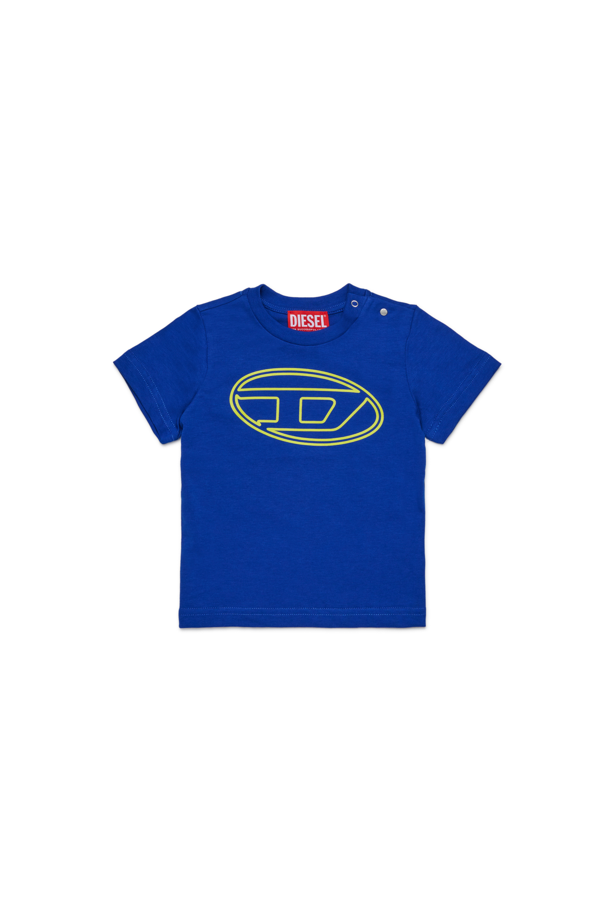 Diesel - TIMOTYB, Unisex's Cotton T-shirt with logo in Blue - 1