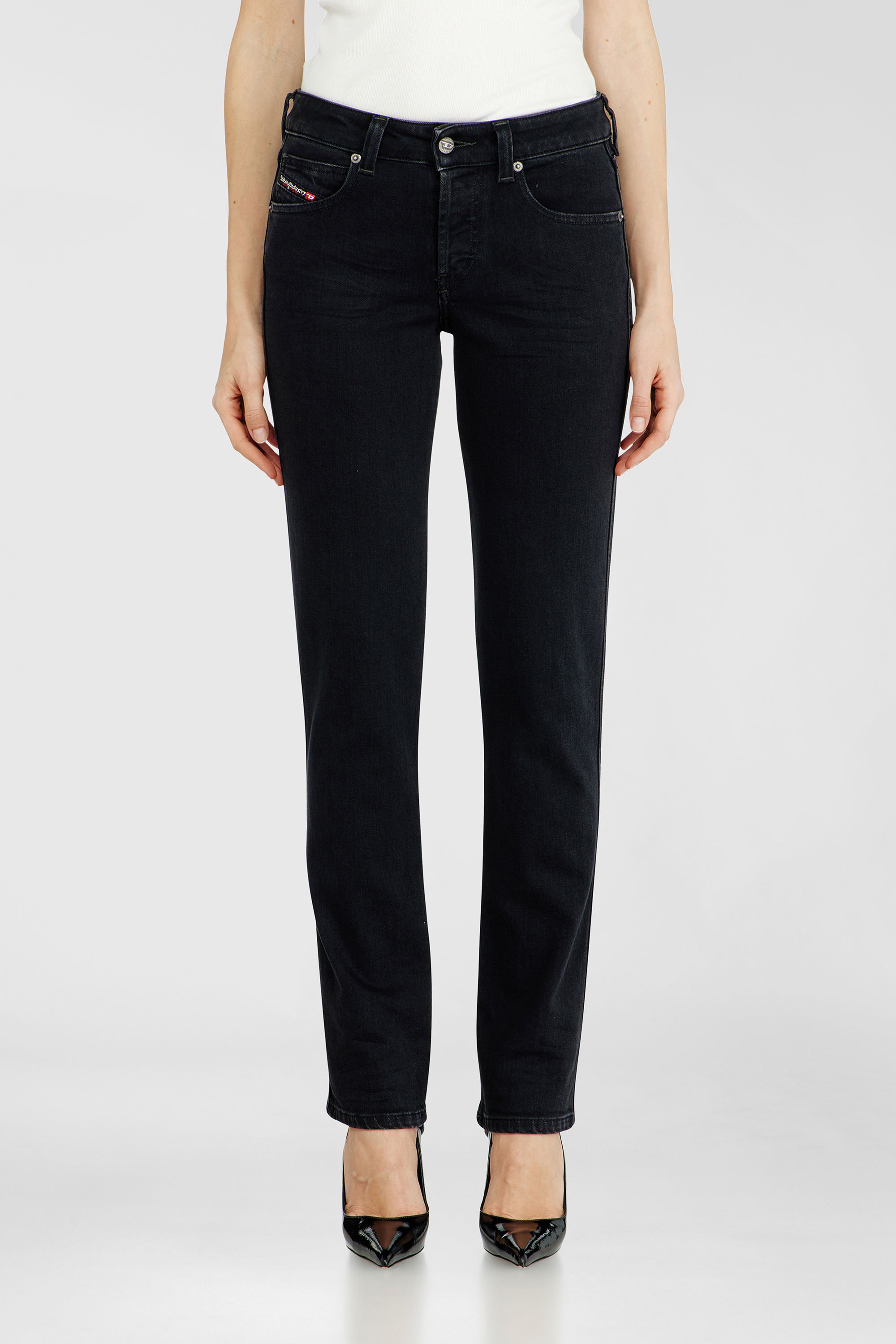 Diesel - Woman's Slim Jeans 1992 D-Jiann 09N89, Black/Dark grey - 1