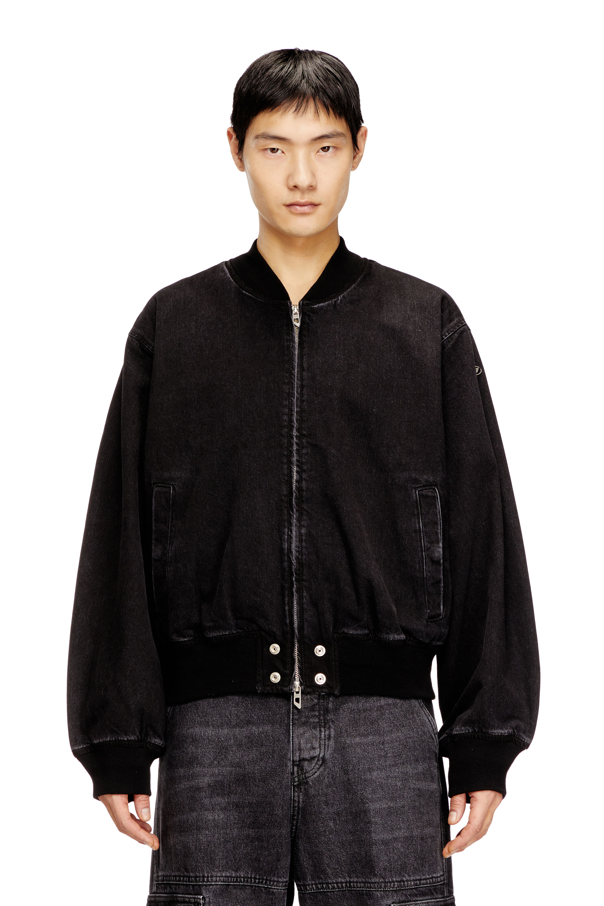 Diesel - D-GUZ, Unisex's Bomber jacket in denim in null - 1