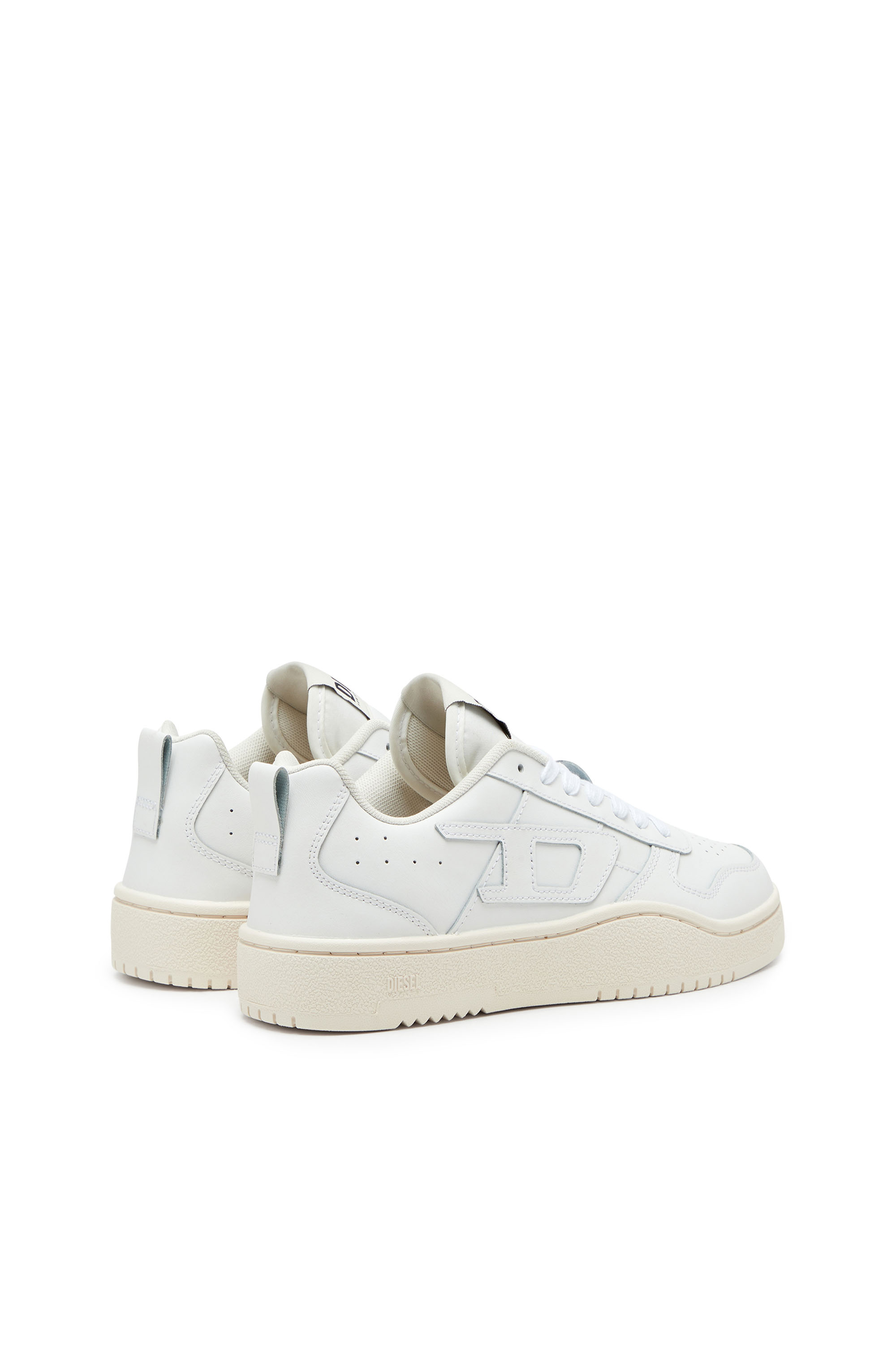 Diesel - S-UKIYO V2 LOW W, Woman S-Ukiyo Low-Low-top sneakers in leather and nylon in White - Image 3