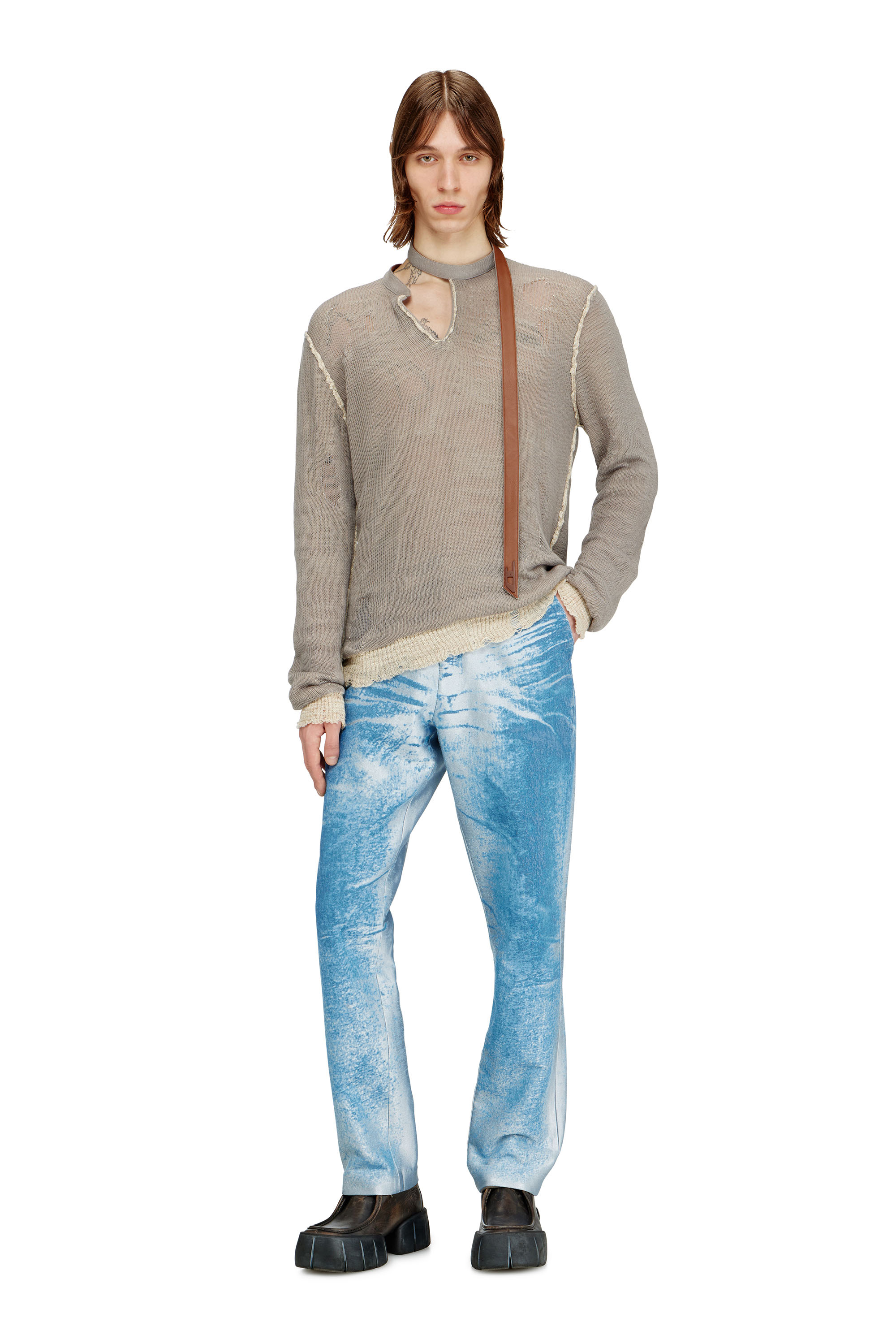 Diesel - Man's Slim Jeans D-ASKAR 0EFDK, Light Blue - 1