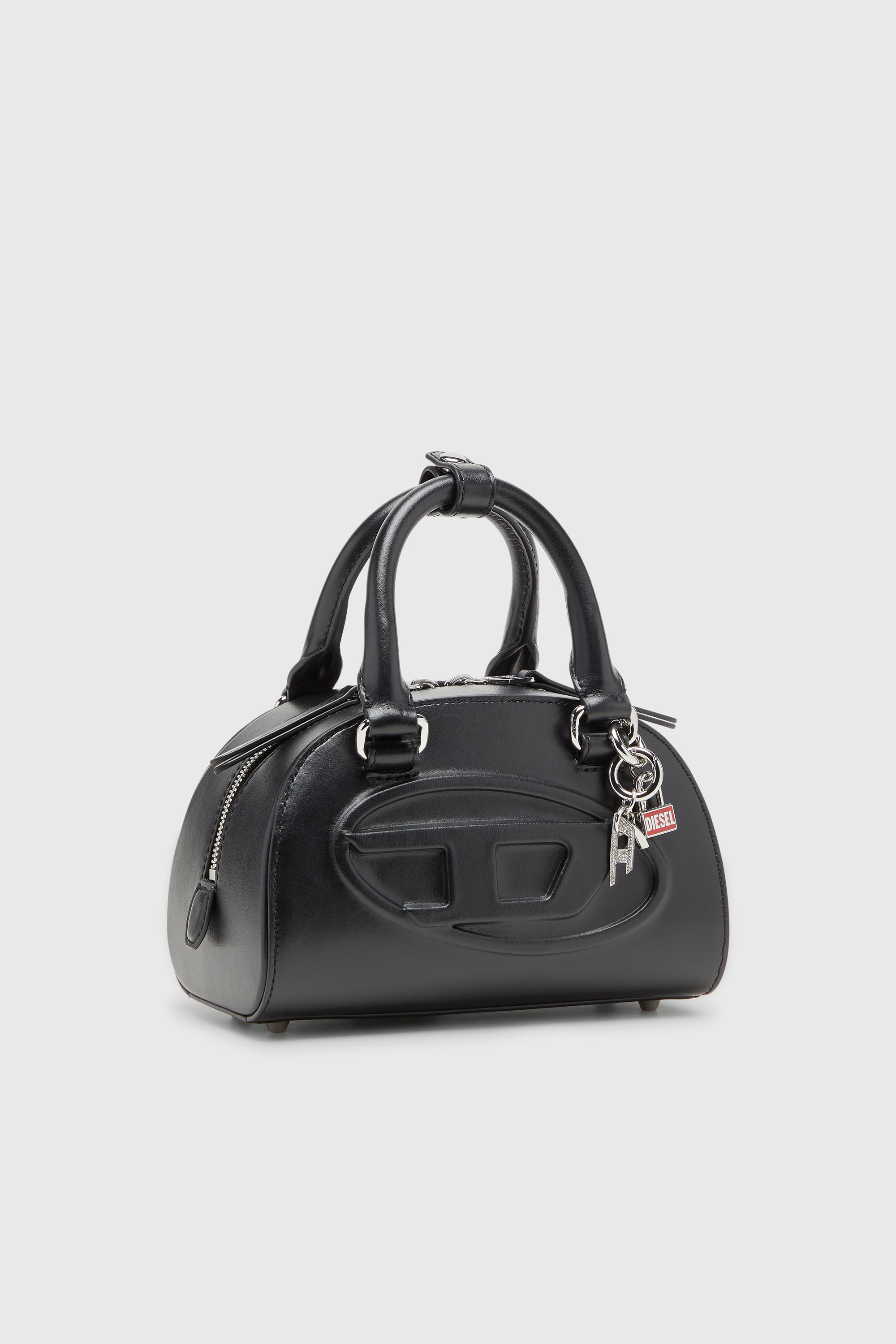 Diesel - 1DR DOME TOP HANDLE, Woman's 1DR Dome-Leather bowling bag in Black - 2