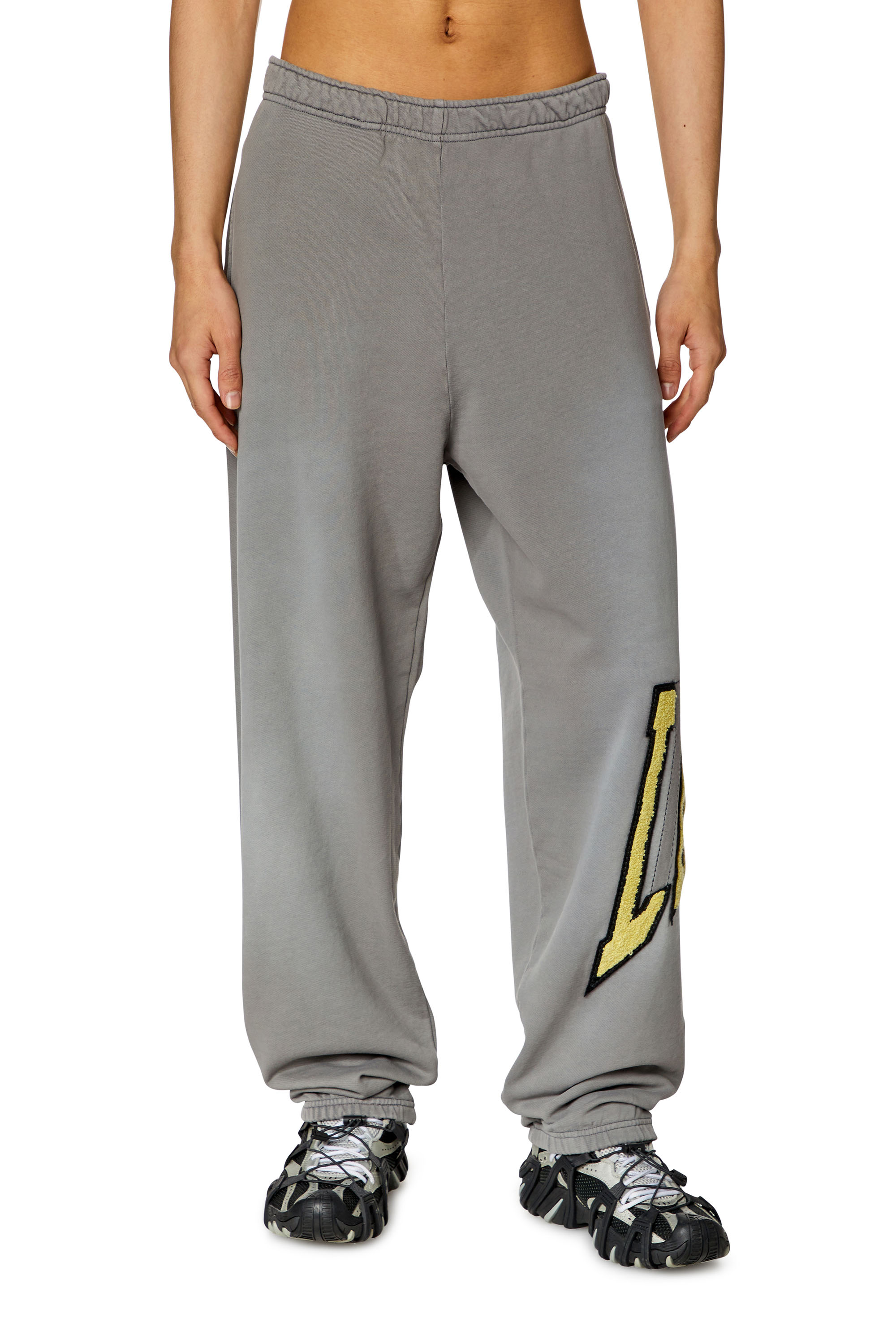 Diesel - P-MARCHI, Man College track pants with LIES patches in Grey - Image 1