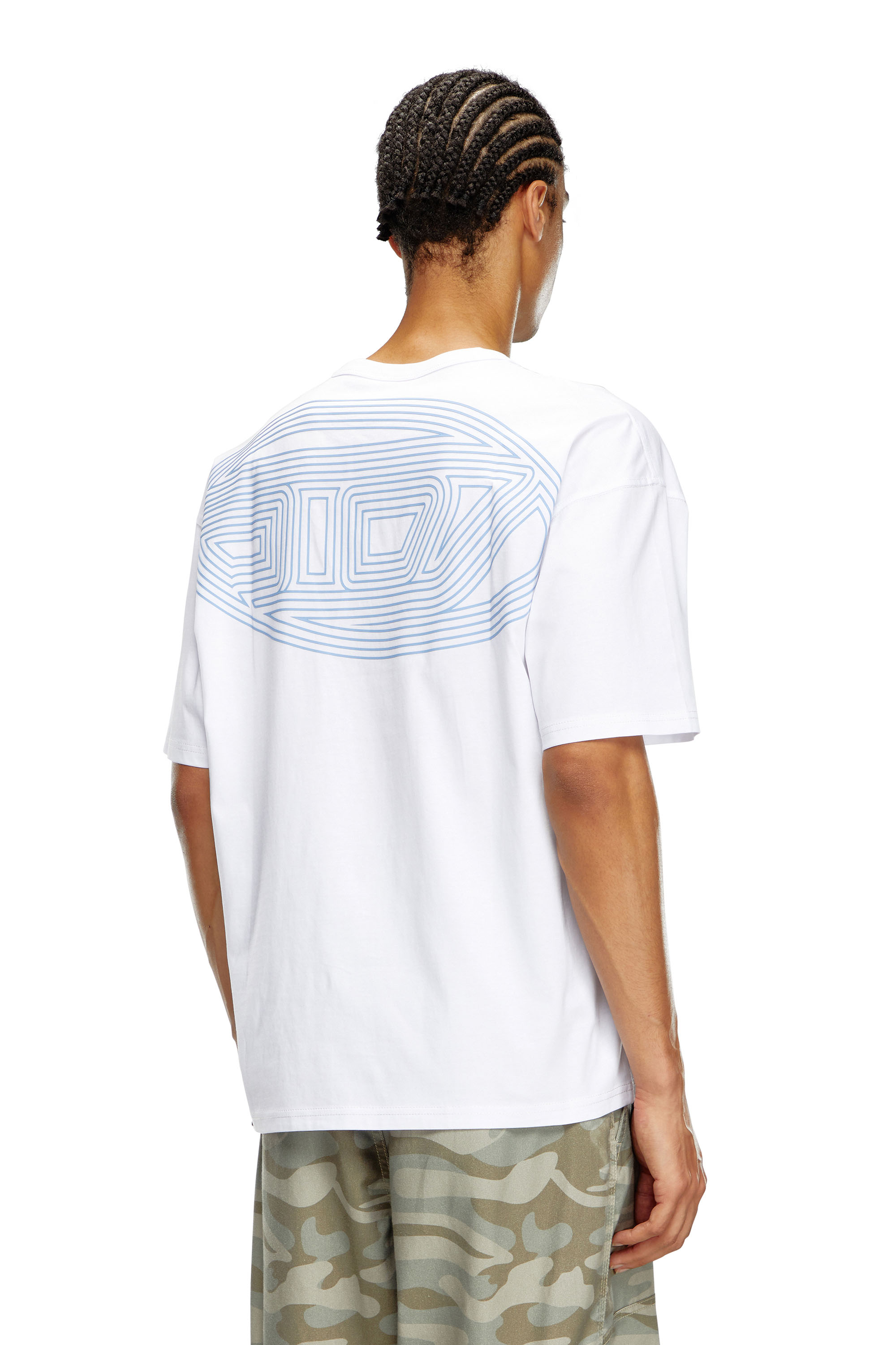 Diesel - T-BOXT-K18, Man T-shirt with Oval D print and embroidery in White - Image 4