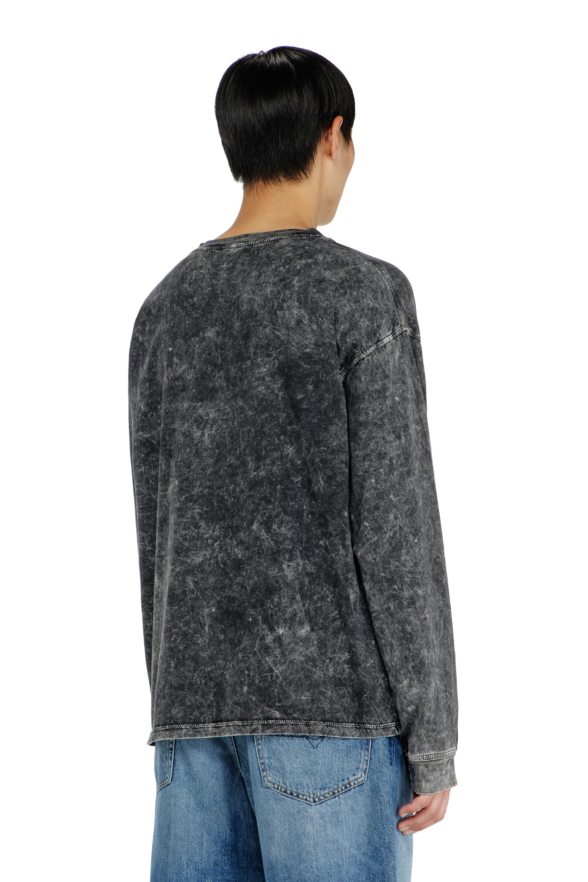 Diesel - T-BOXT-LS-AA5, Man's Long sleeve top with treated effect in null - 4