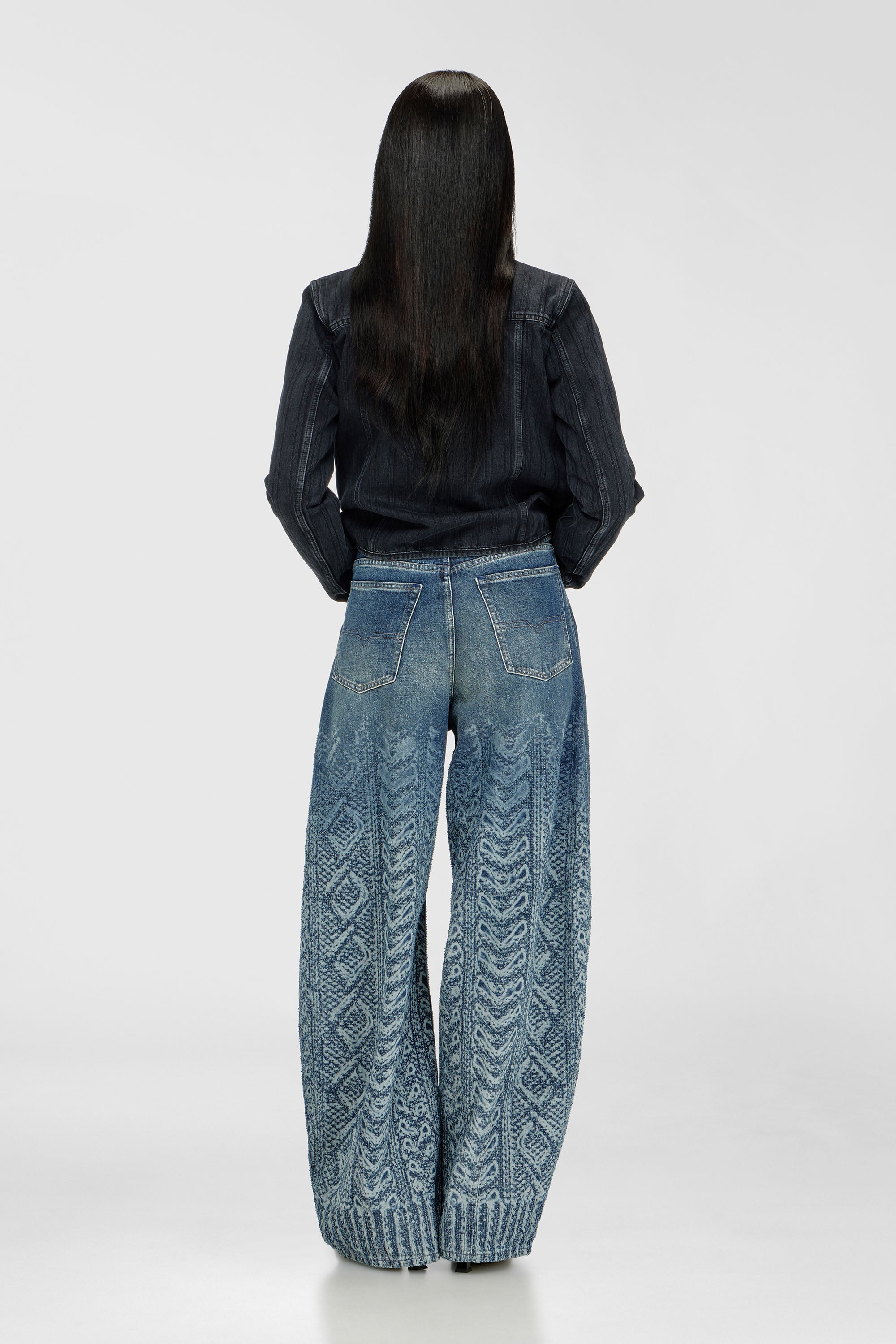 Diesel - Woman's Relaxed Jeans 1987 D-Khelz 007EV, Dark Blue - 3
