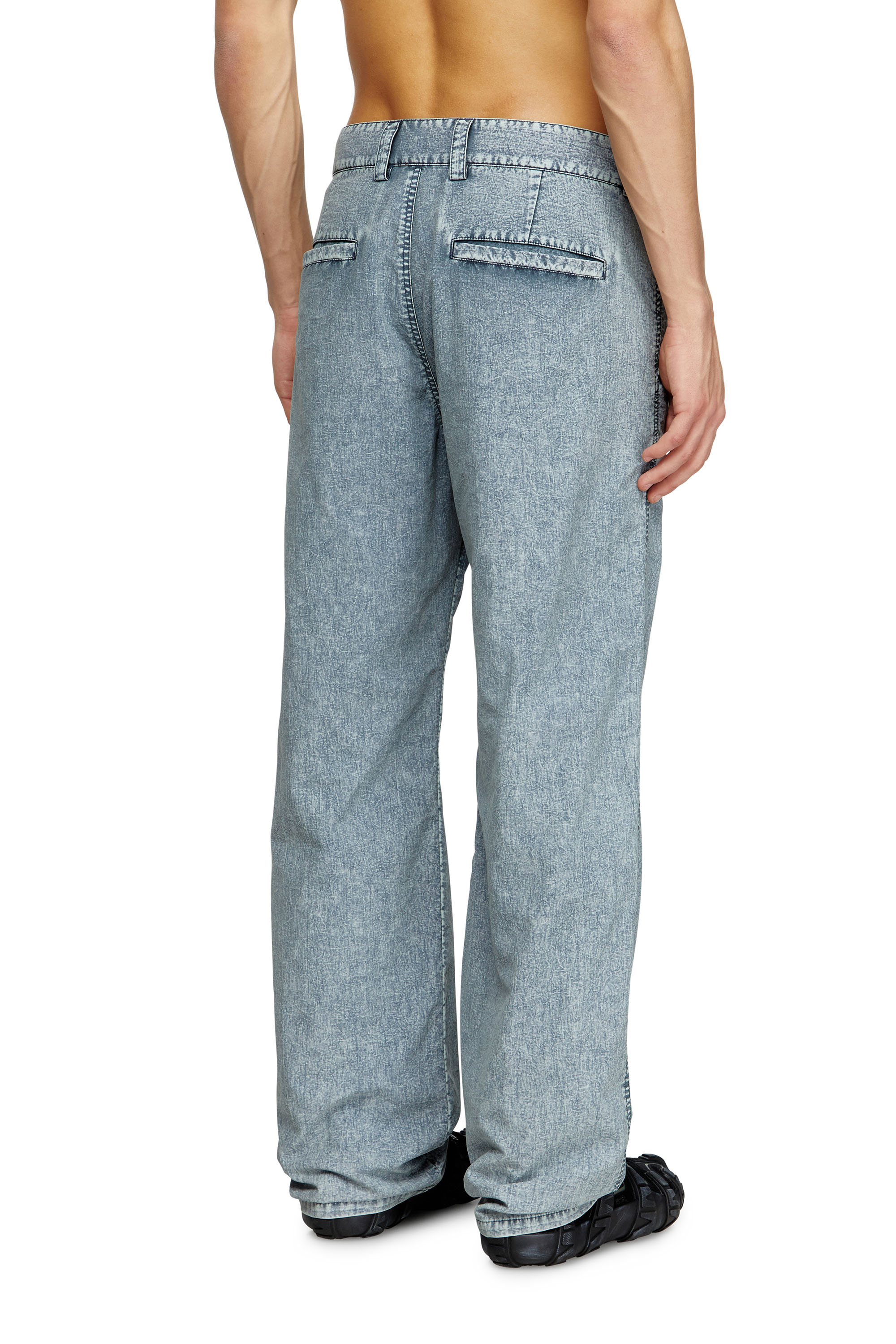 Diesel - P-HANTIK-CHINO, Man's Chino pants in recycled nylon taslan in Light Blue - 4