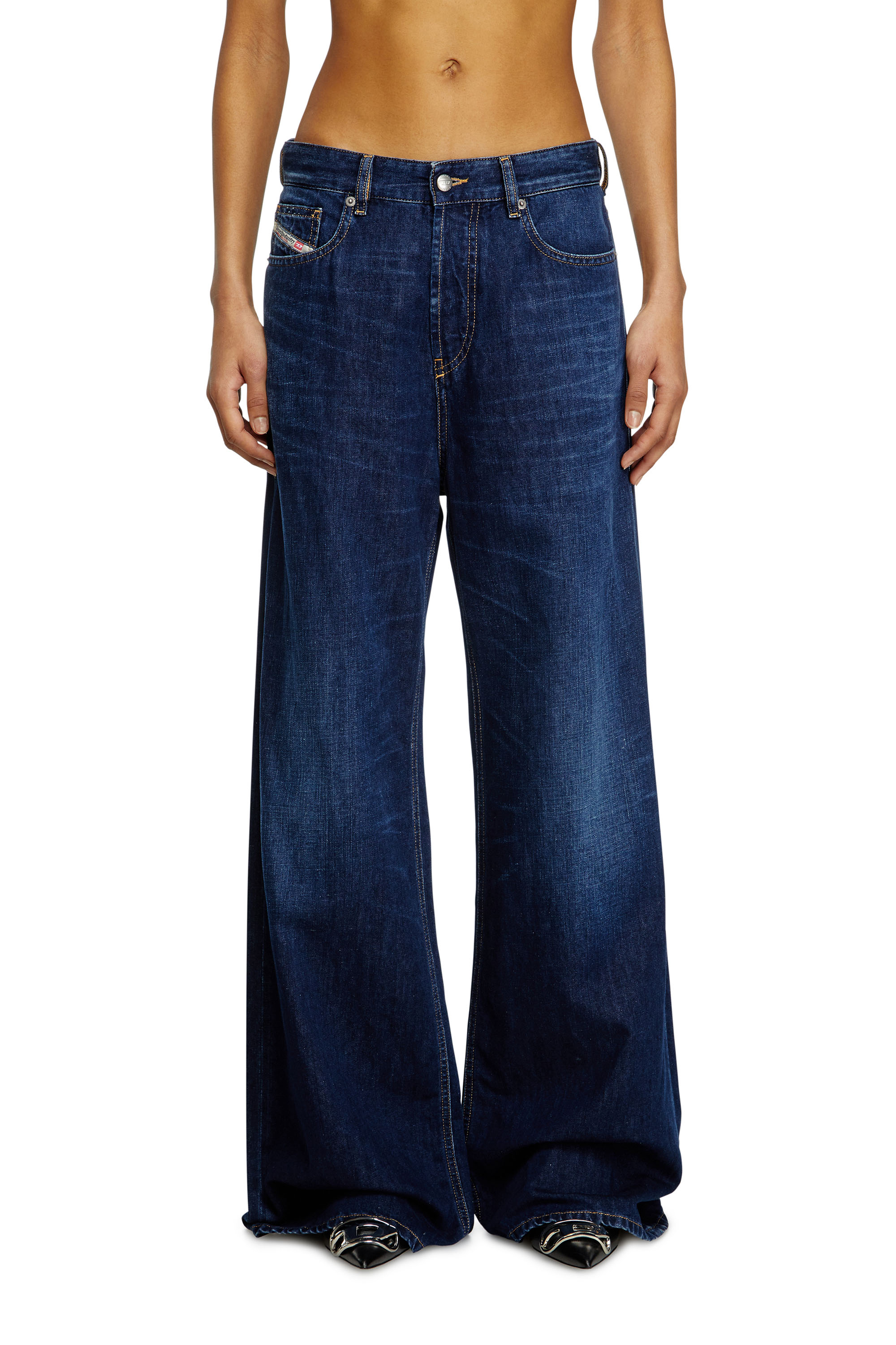 Diesel - Woman's Relaxed Jeans 1996 D-Sire 068RA, Dark Blue - 3