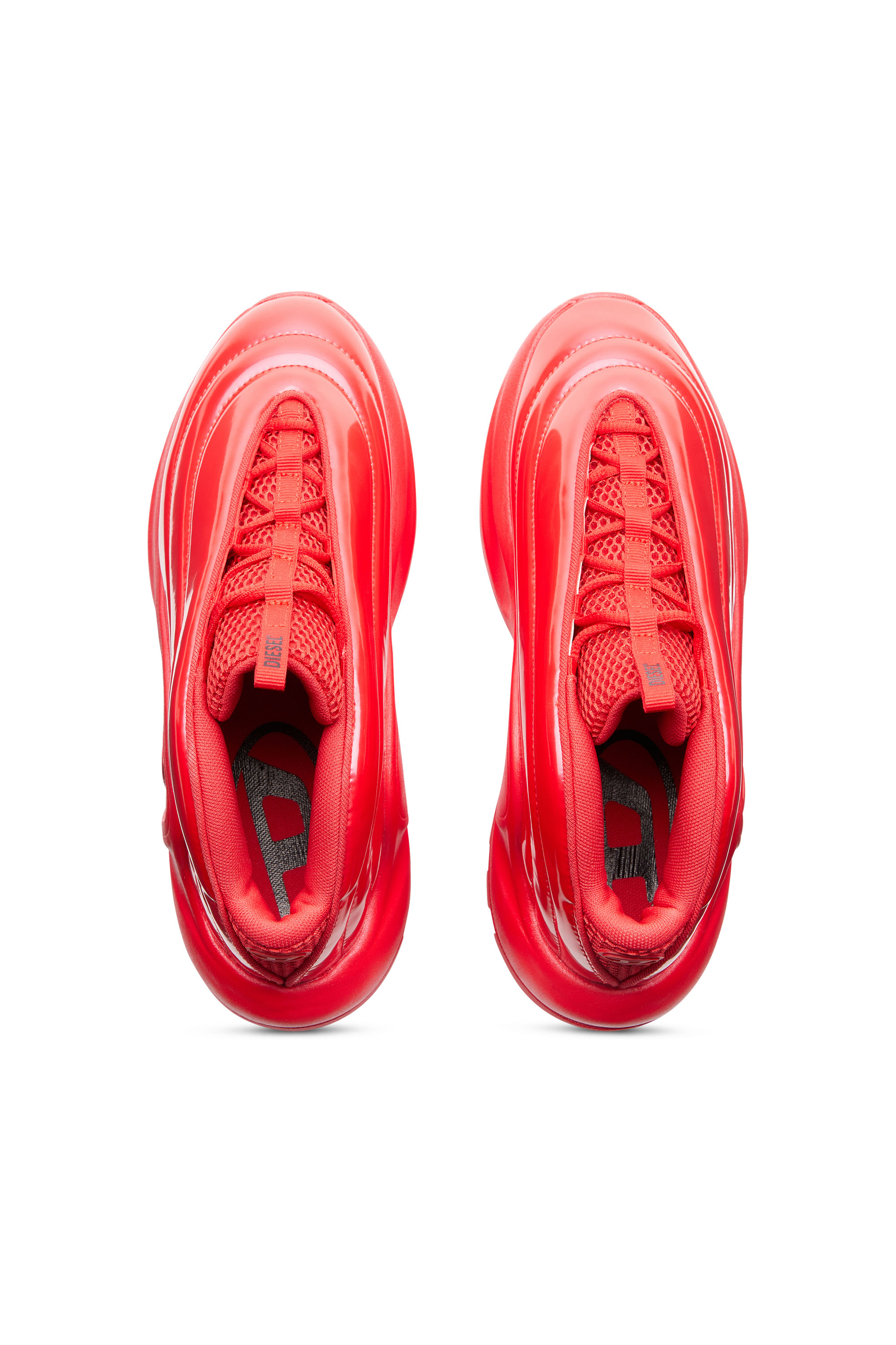 Diesel - S-D-RUNNER X, Unisex S-D-Runner-Slip-on sneakers with Oval D instep in Red - Image 4