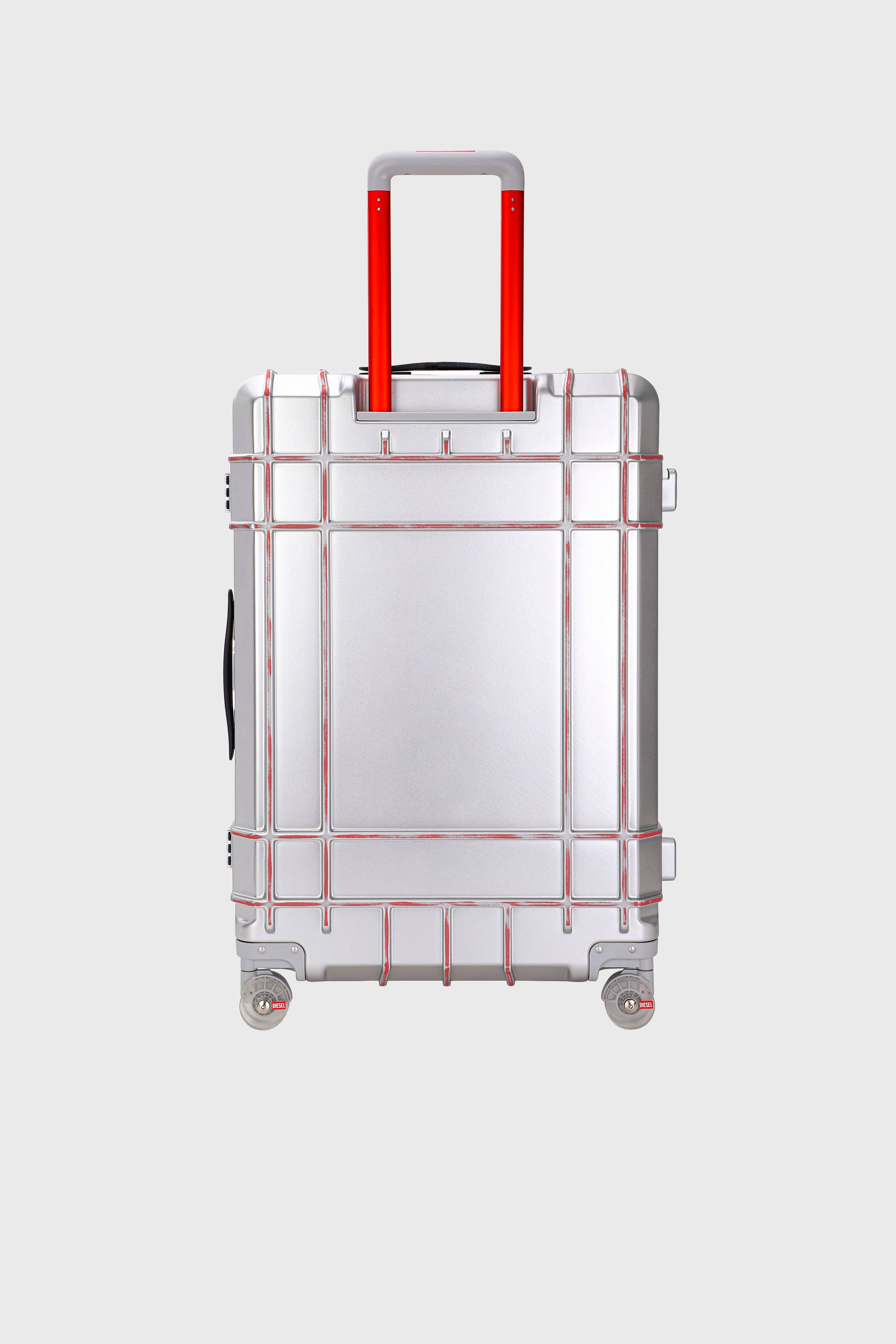 Diesel - DIESEL PC STRONG IMAGE TROLLEY- DSL003, Unisex's Rugged suitcase size L in Silver - 2