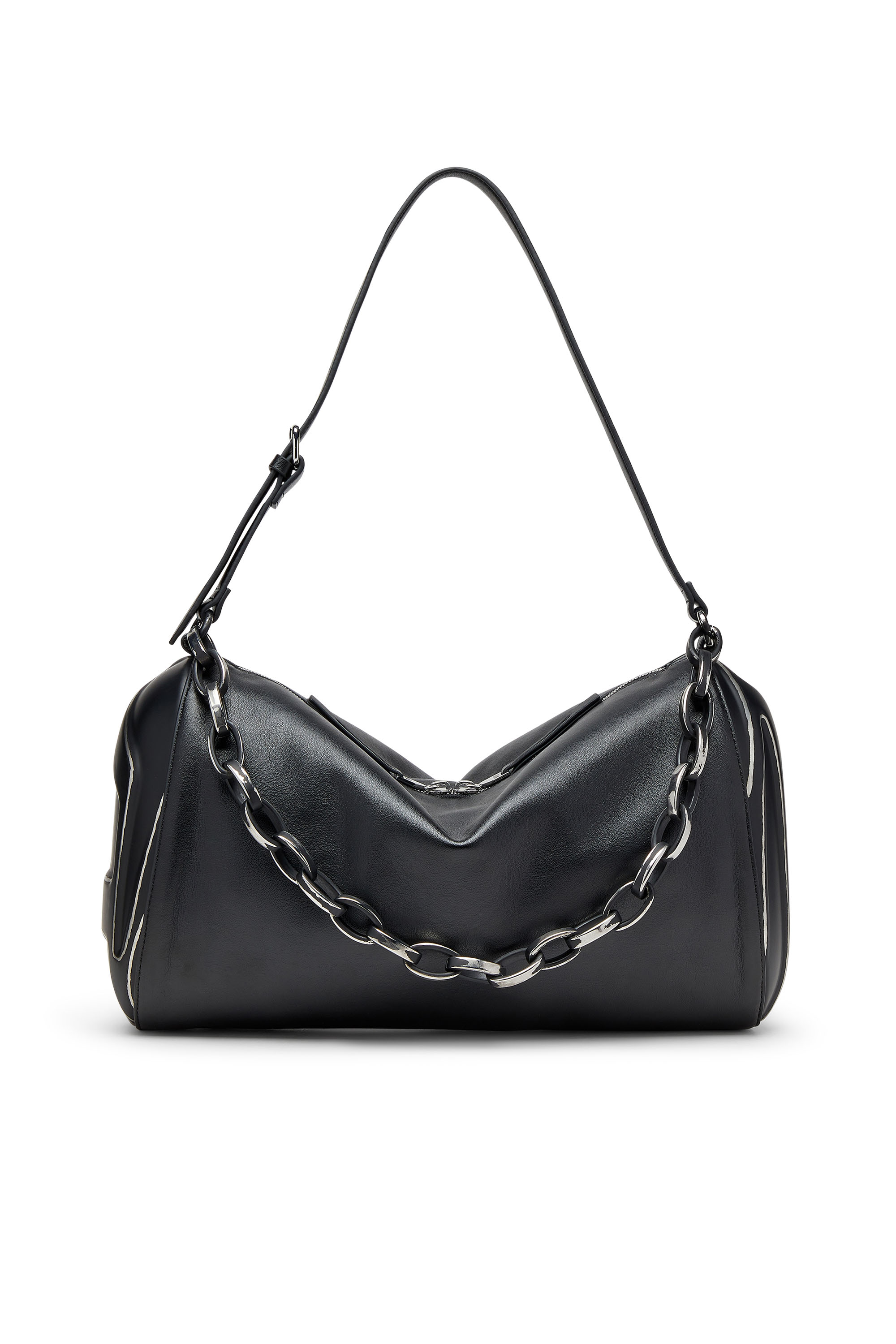 Diesel - LOAD-D SHOULDER BAG X, Unisex's Load-D-Shoulder bag in brushed laminated PU in Black - 1