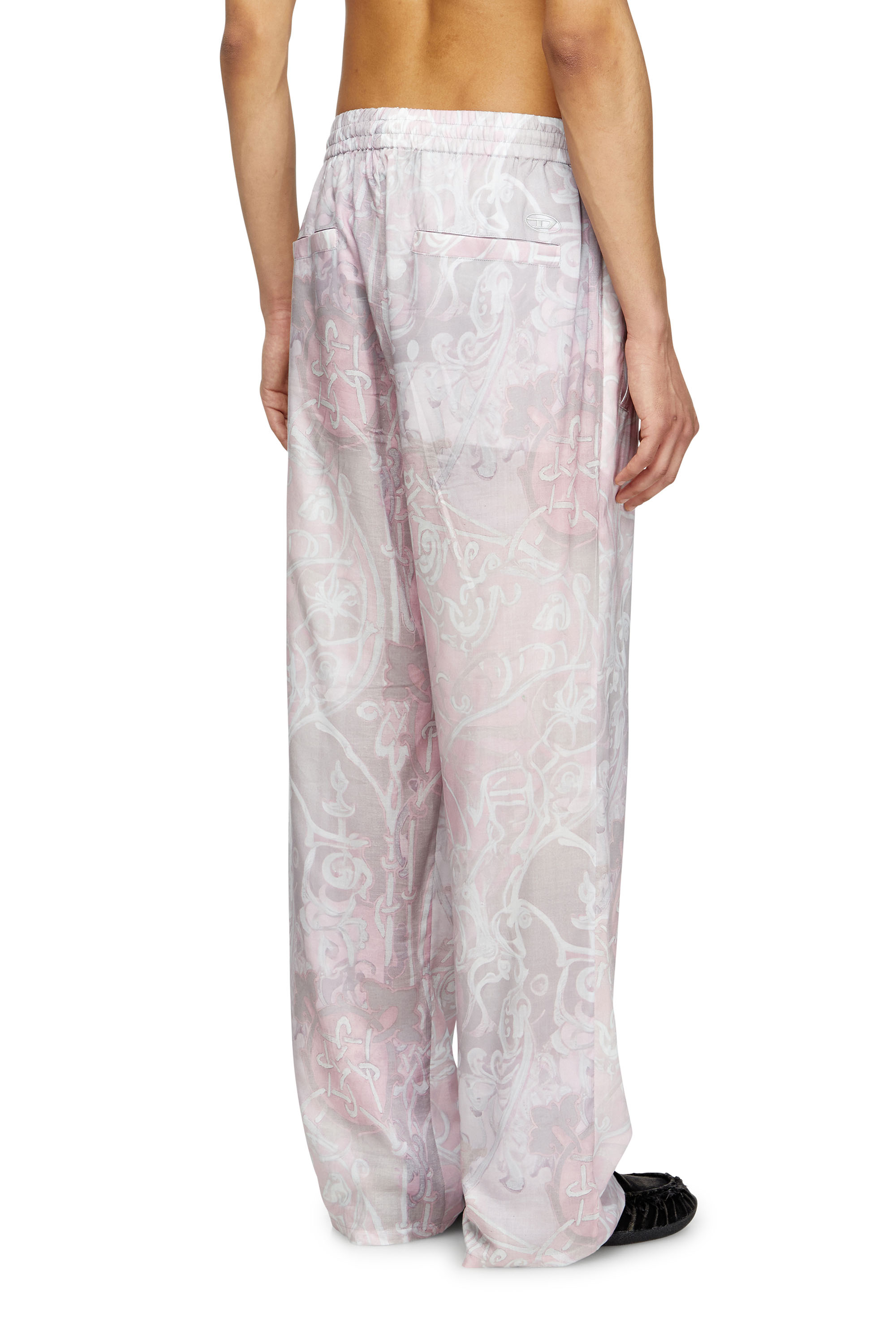 P-THECK-A-AJFW, Pink Diesel - P-THECK-A-AJFW, Unisex's Track pants with medieval print in Pink - 4