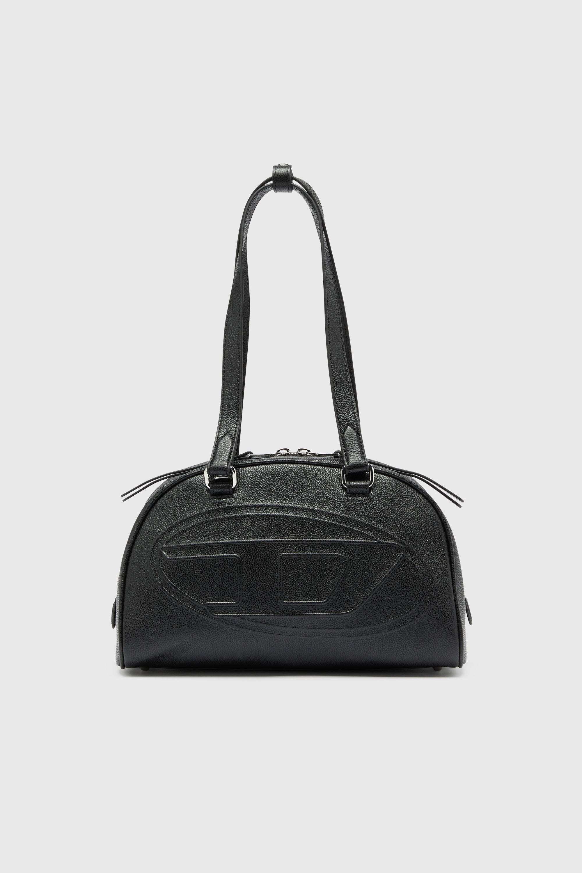 Diesel - 1DR DOME SHOULDER, Unisex's 1DR Dome - Leather Boston bag with embossed logo in Black - 2
