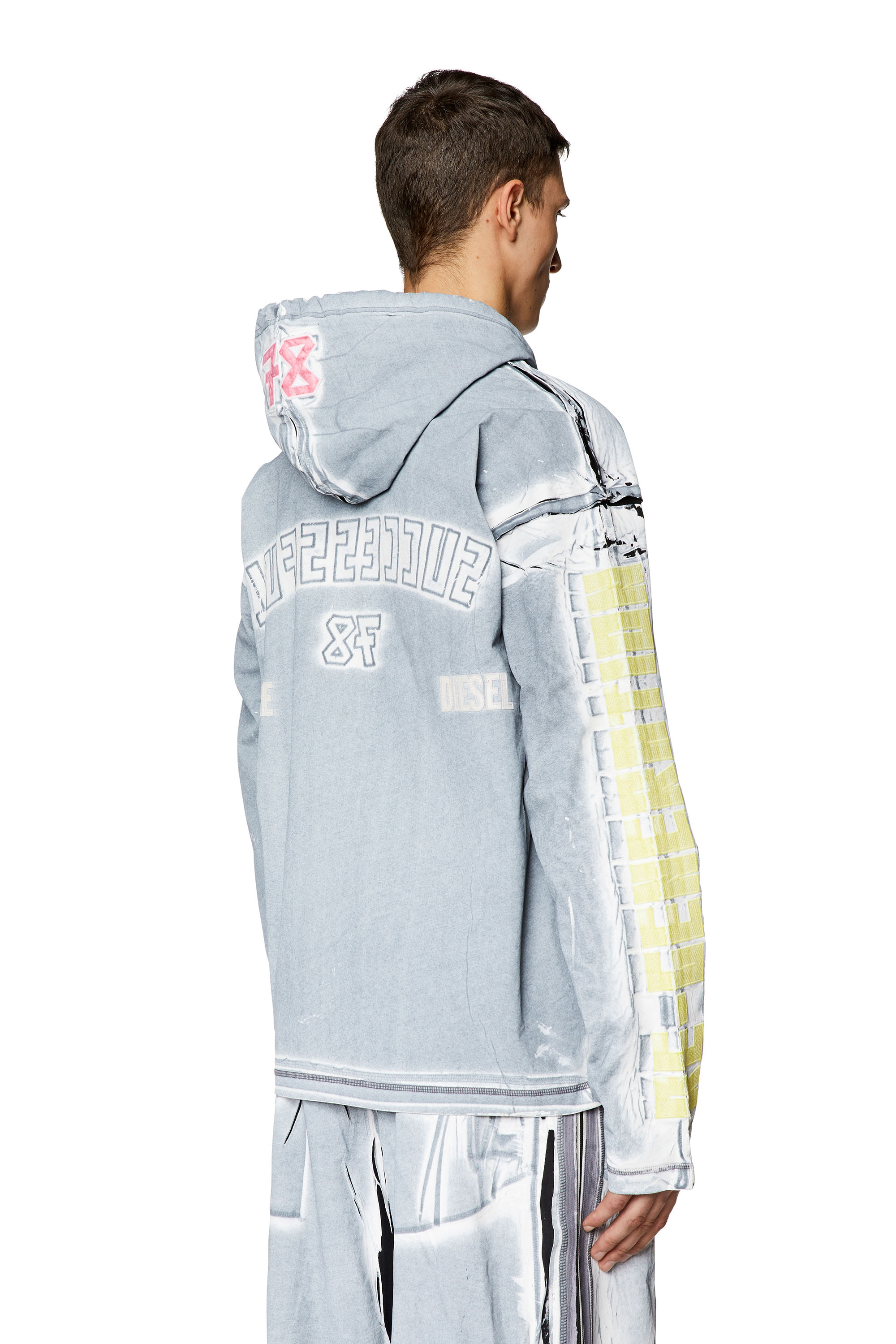 Diesel - T-NABEL-HOOD-LS, Black/Blue - Image 4