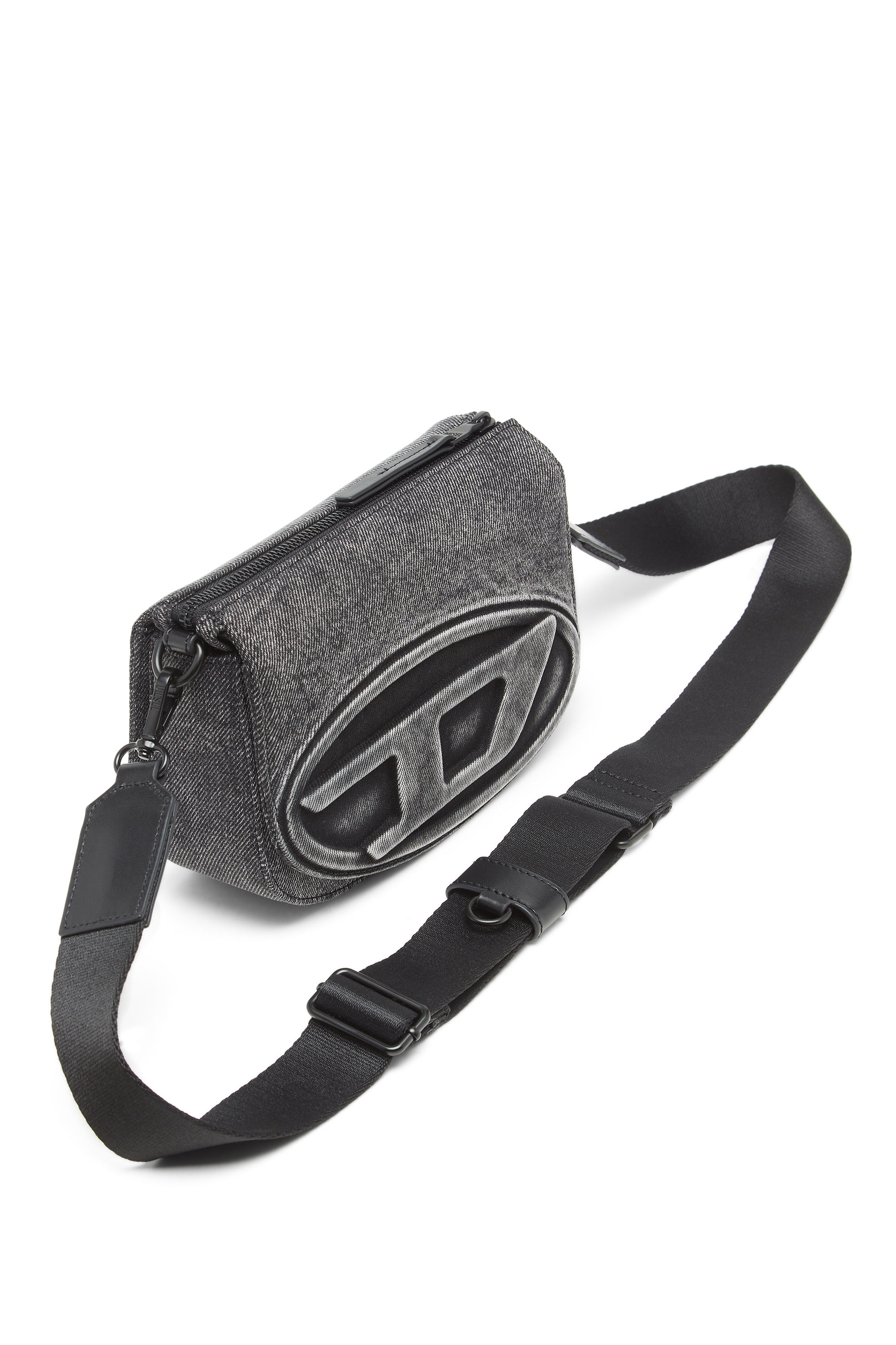 Diesel - 1DR CAMERA BAG, Unisex's 1DR-Camera bag in washed denim in Grey Jeans - 5