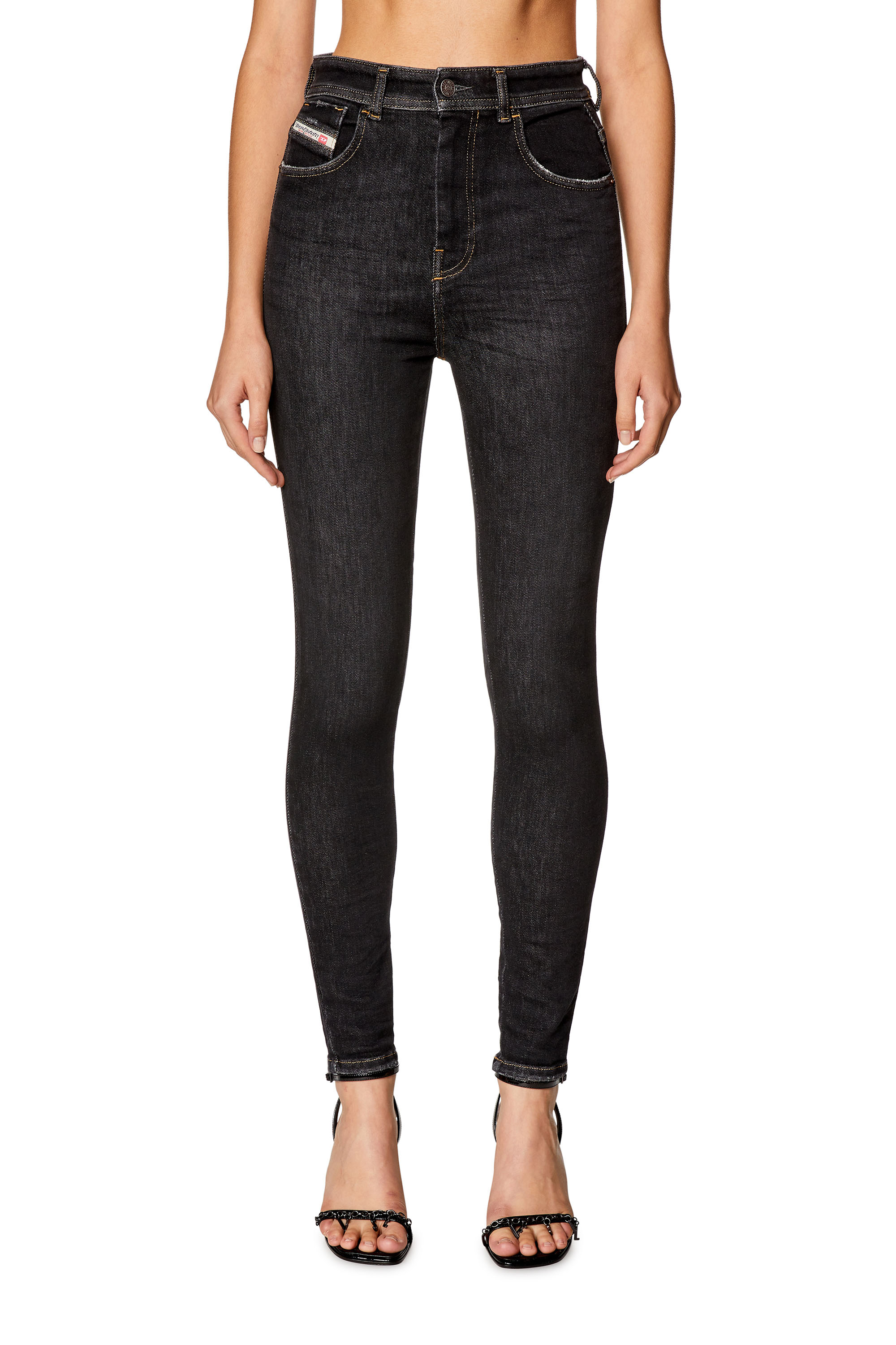Diesel - Woman Super skinny Jeans 1984 Slandy-High 09H89, Black/Dark grey - Image 1