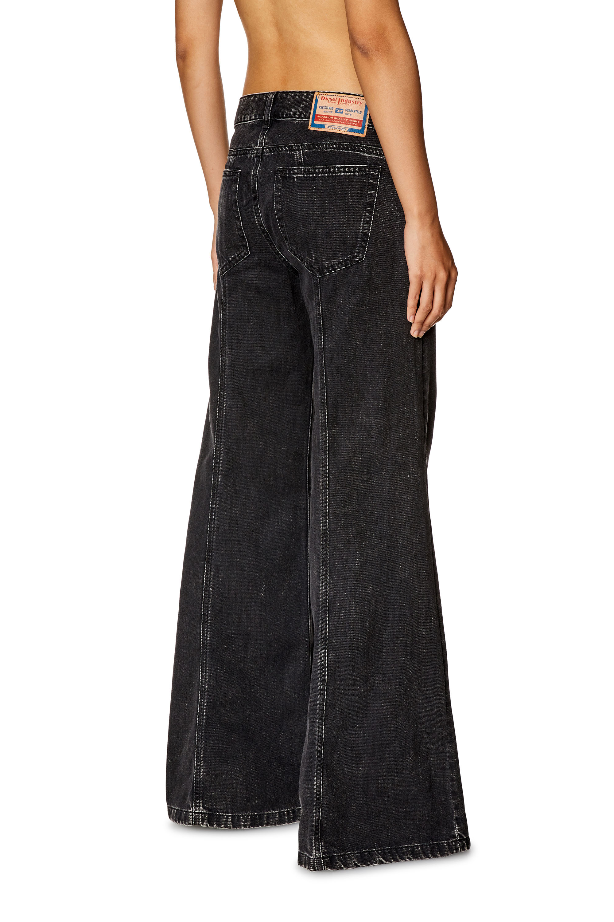 Diesel - Woman Bootcut and Flare Jeans D-Akii 068HN, Black/Dark grey - Image 3