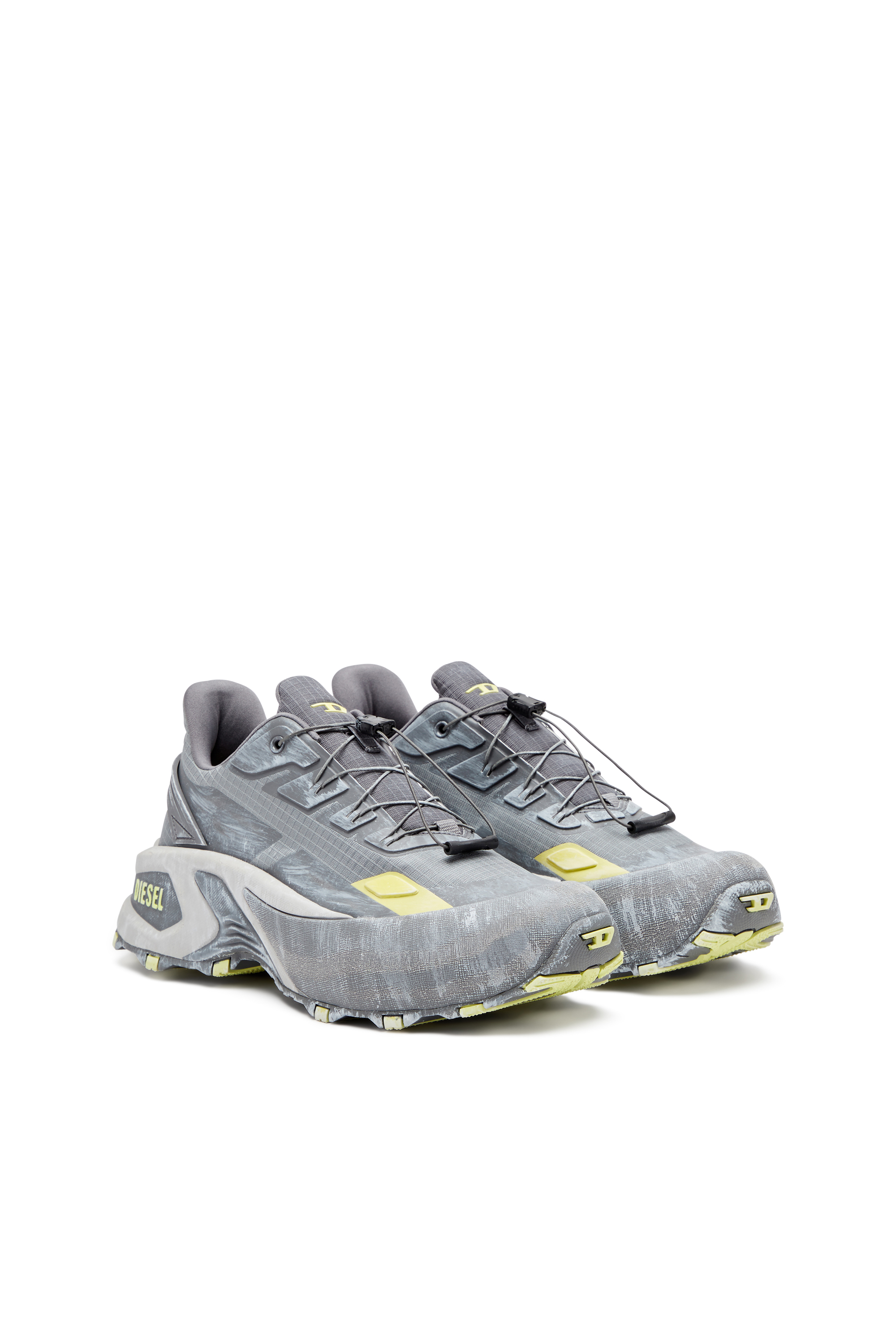 Diesel - D-CAGE RUNNER, Man's D-Cage Runner-Sneaker in Grey/Yellow - 2