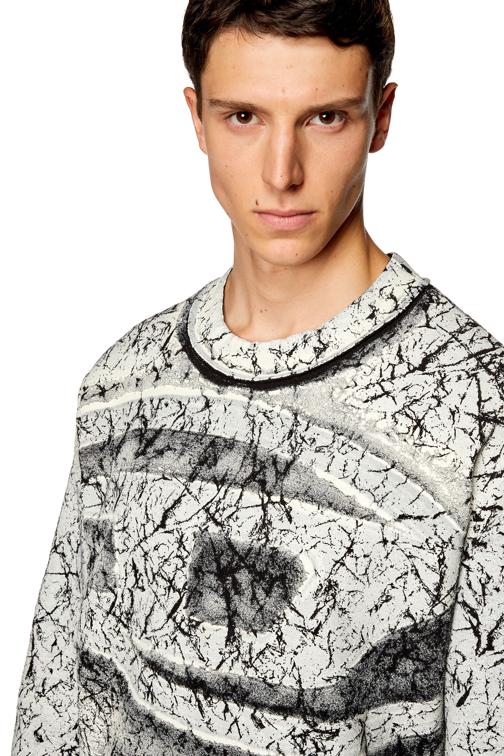 Diesel - S-MACOVAL, Man Sweatshirt with cracked coating in Multicolor - Image 5