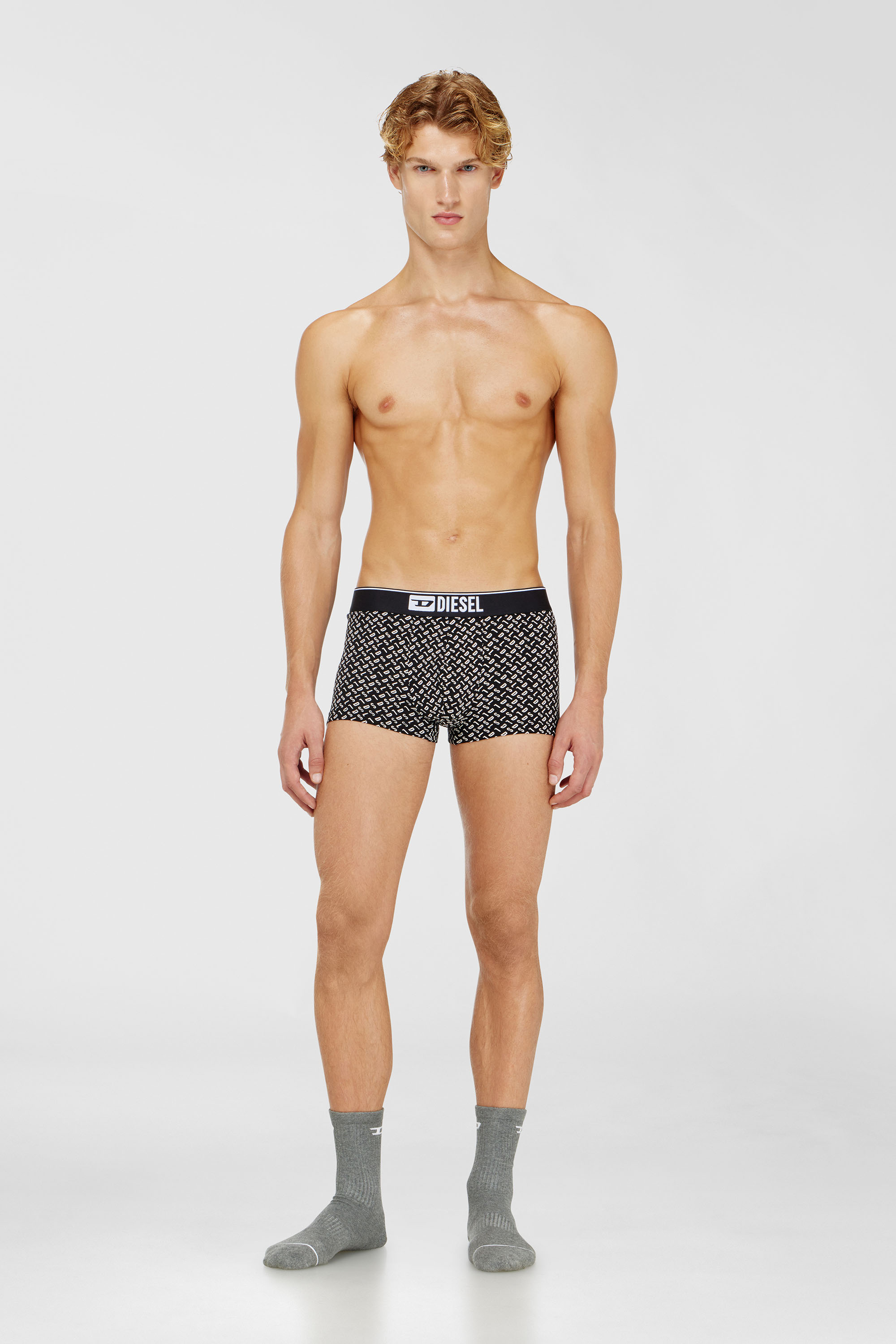 Diesel - DAMIEN-D-BOX-3PACK, Man's Three-pack of stretch cotton trunks with monogram in null - 1