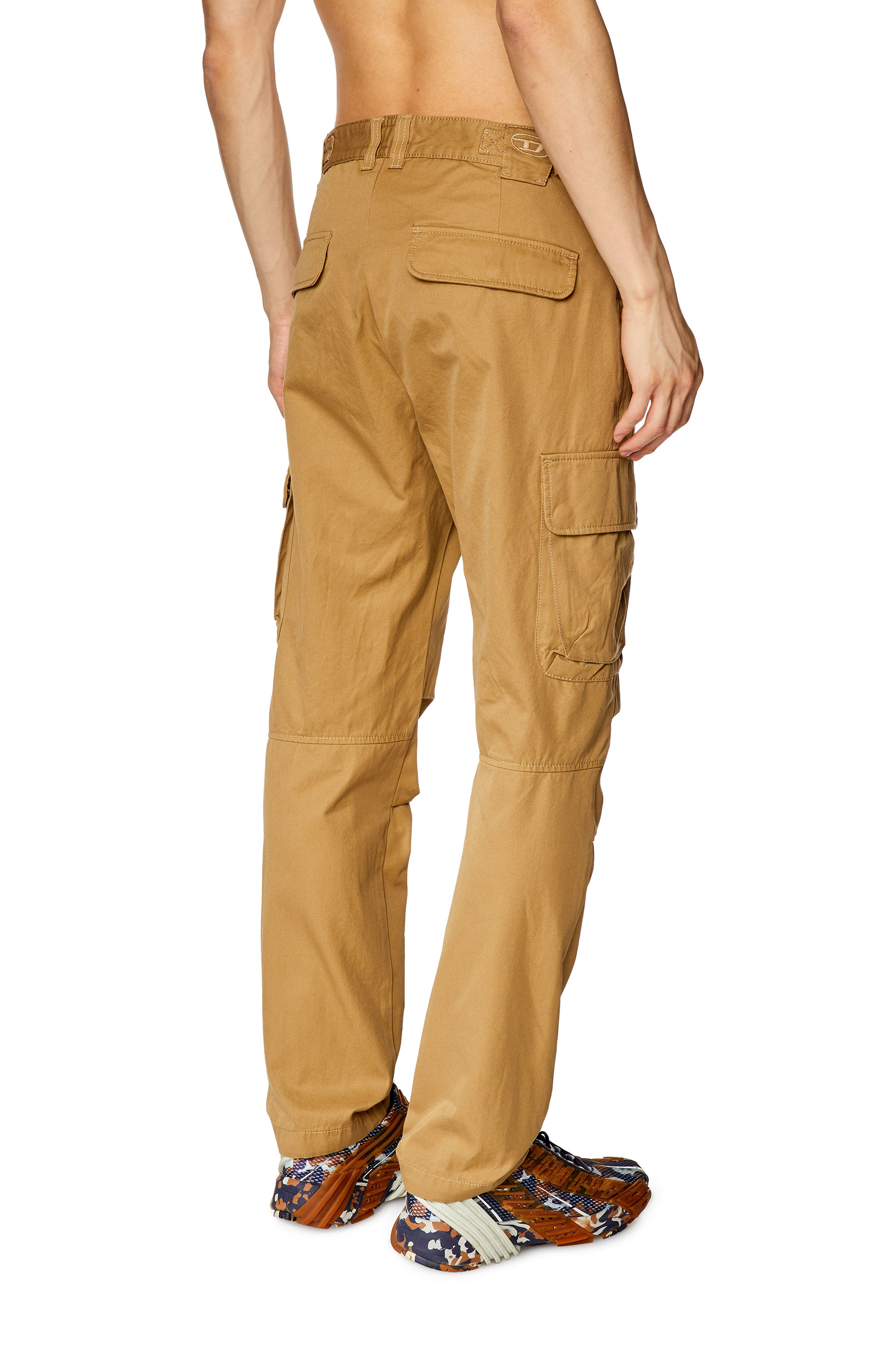 Diesel - P-ARGYM, Man Twill cargo pants in organic cotton in Brown - Image 4