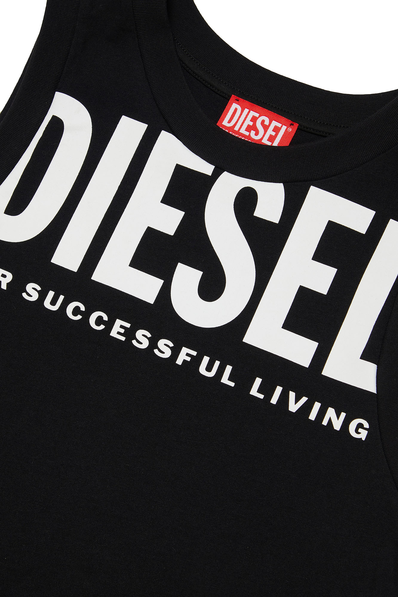 Diesel - MTGIUL, Man Tank top with maxi logo print in Black - Image 2