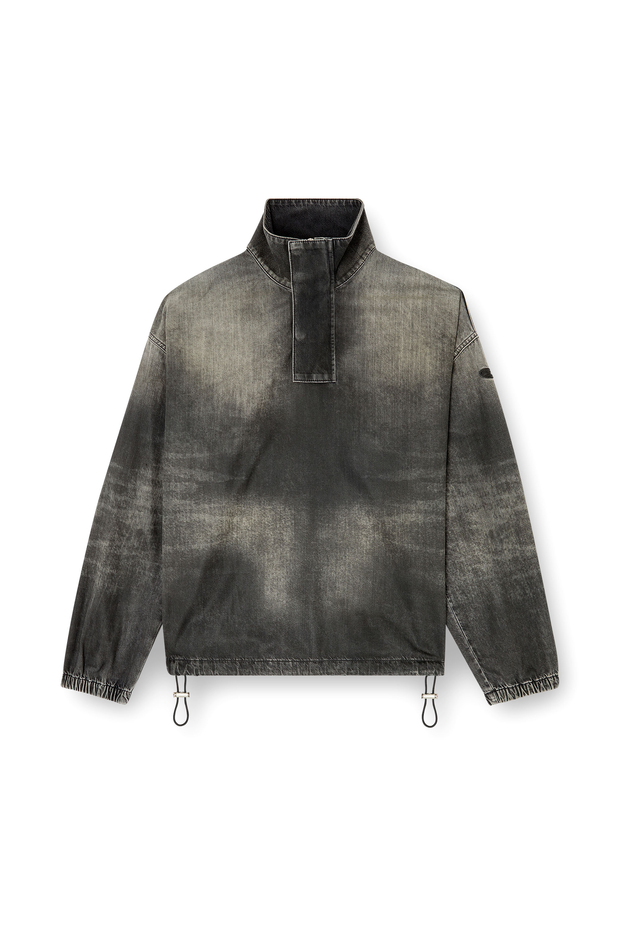 Diesel - D-FLOW-S3, Unisex's Denim top with mock neck in Black - 3