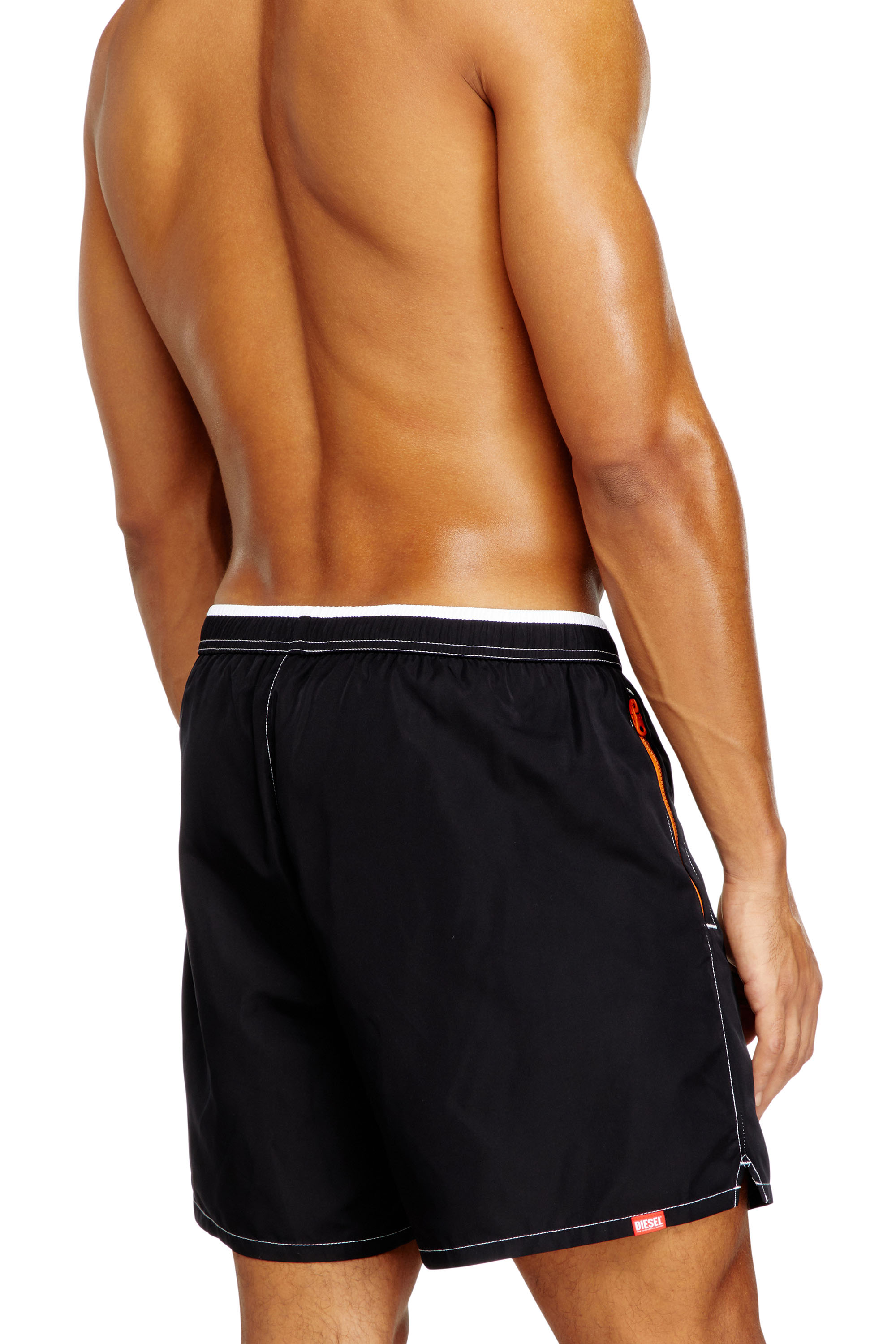 Diesel - SOCCER-41-D-POP-B, Man's Swim shorts with tonal trim and DSL patch in null - 3
