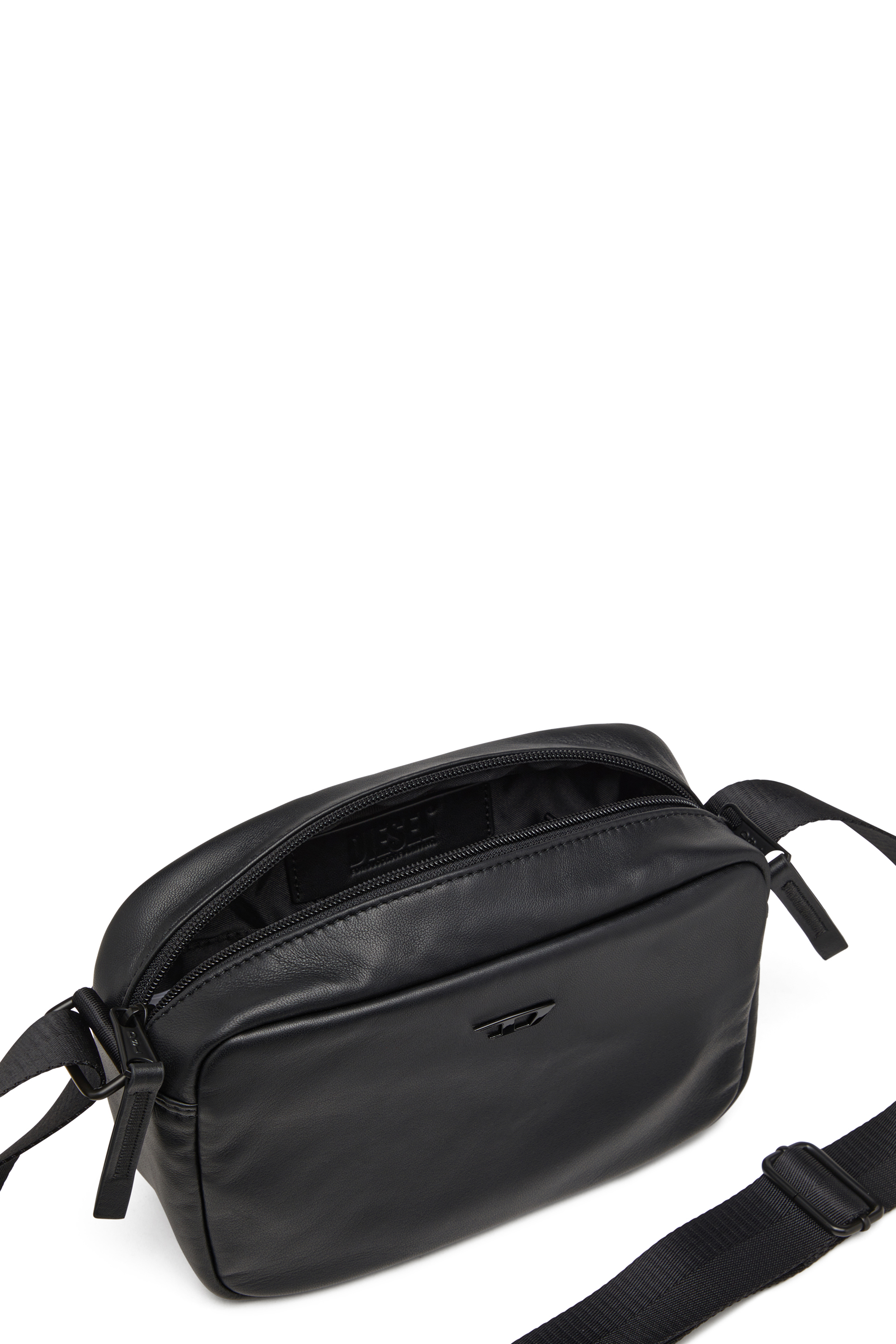 Diesel - RAVE CAMERA BAG X, Man's Camera bag in nappa leather in Black - 4