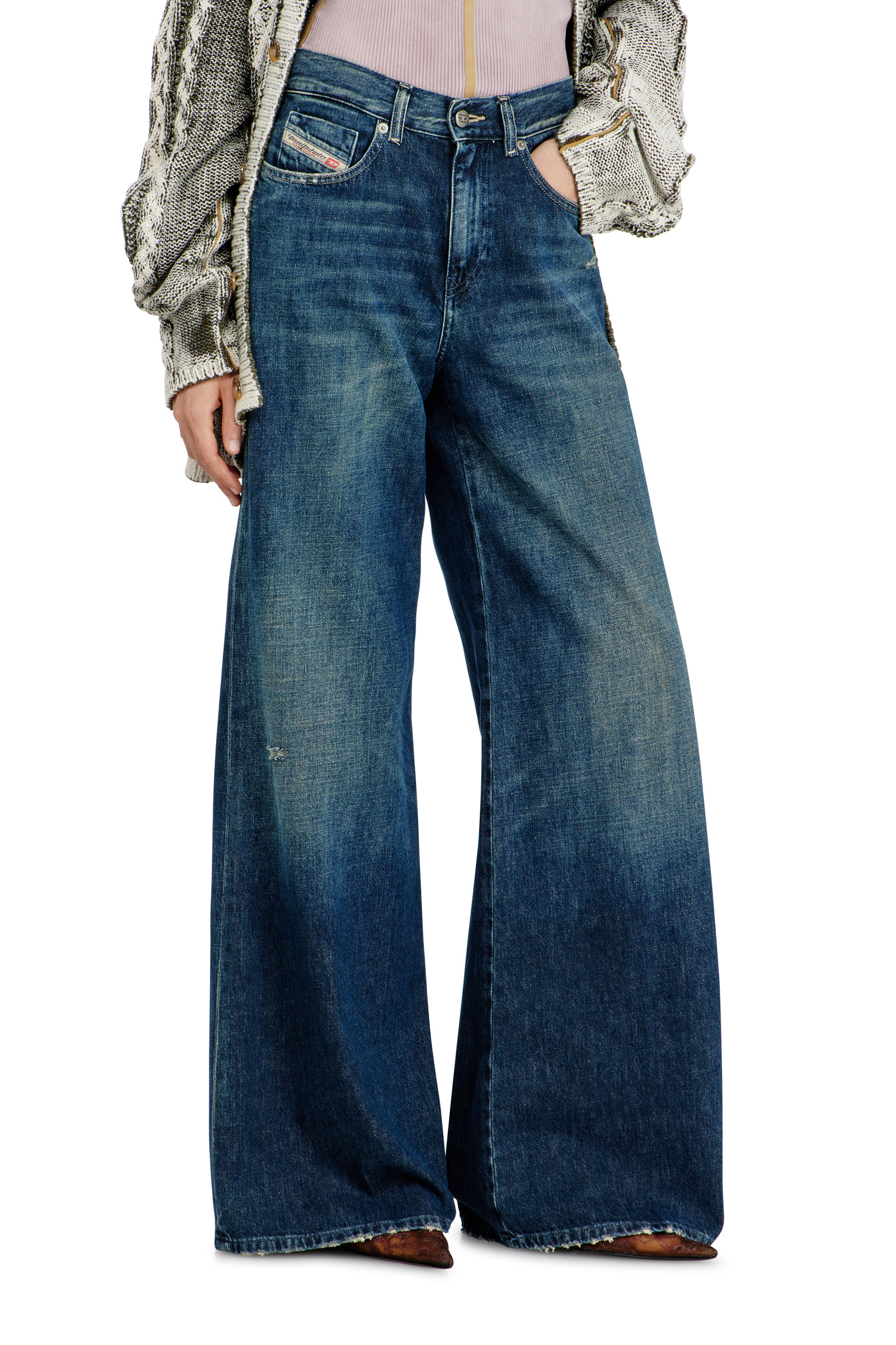 Diesel - Woman's Flare Jeans 1978 D-Akemi 09N70, Dark Blue - 7