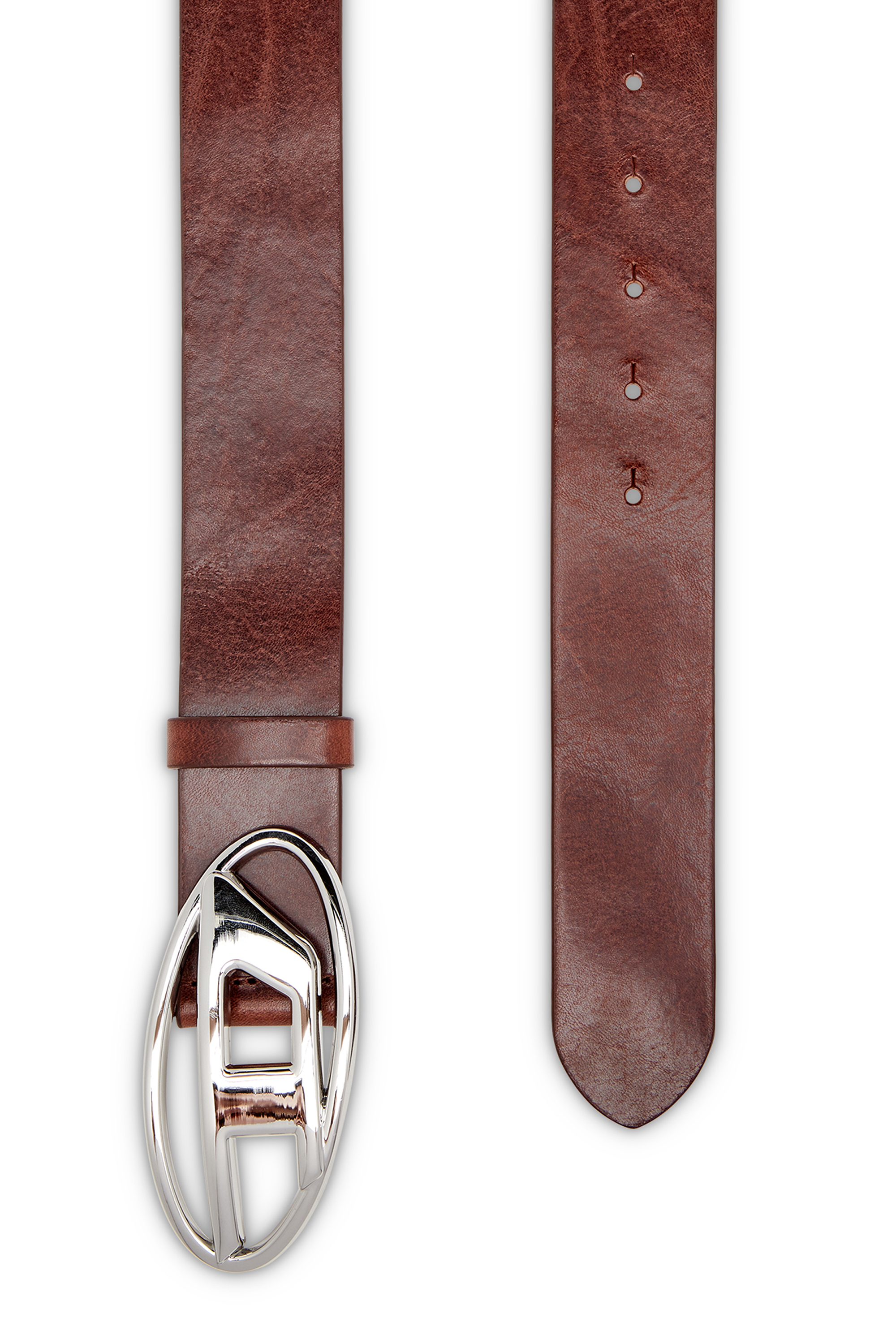 Diesel - B-1DR W, Woman's 3.9cm belt with D logo buckle in Dark Brown - 2