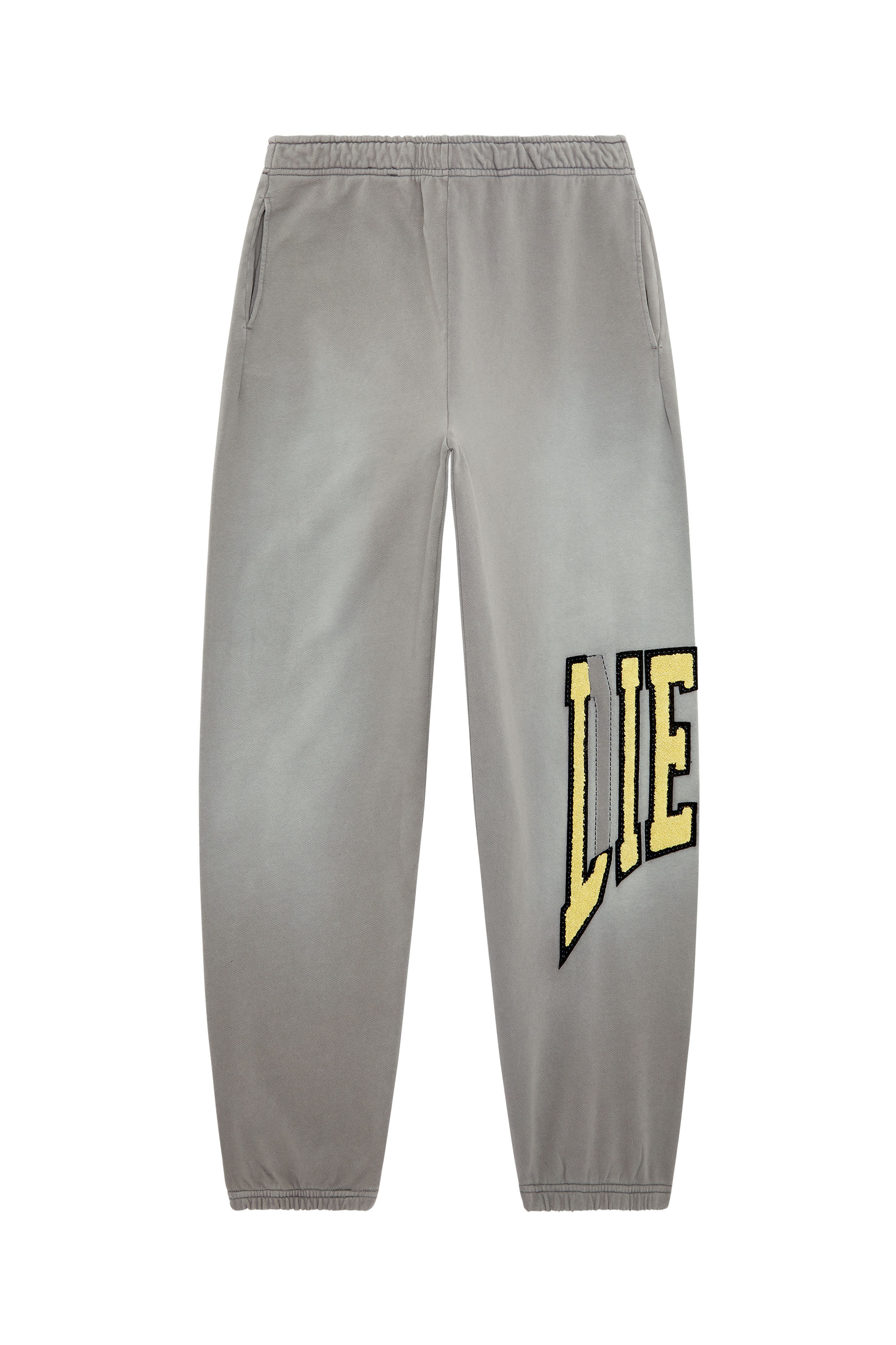 Diesel - P-MARCHI, Man College track pants with LIES patches in Grey - Image 3