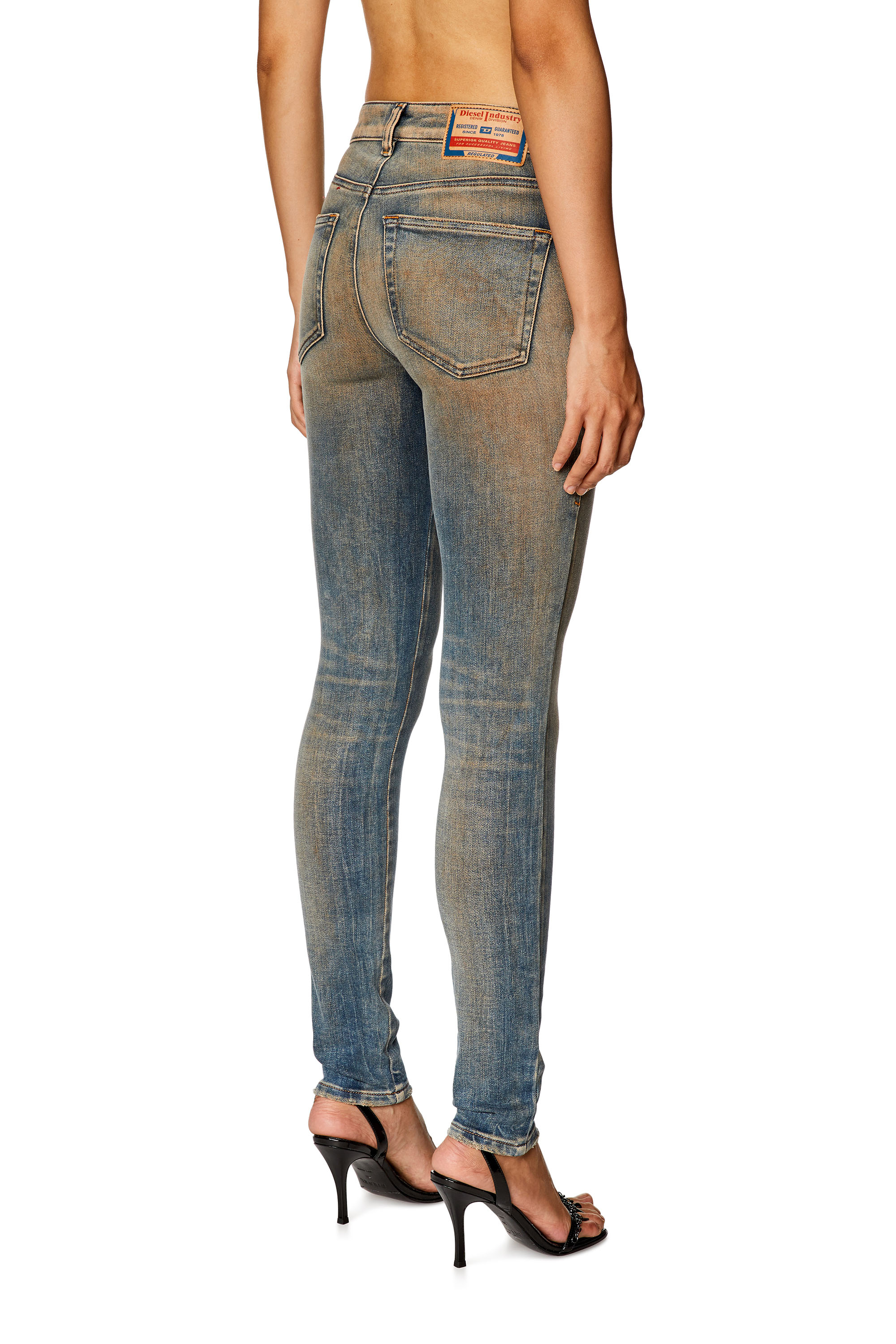 Diesel - Woman Super skinny Jeans 2017 Slandy 09H83, Medium blue - Image 3