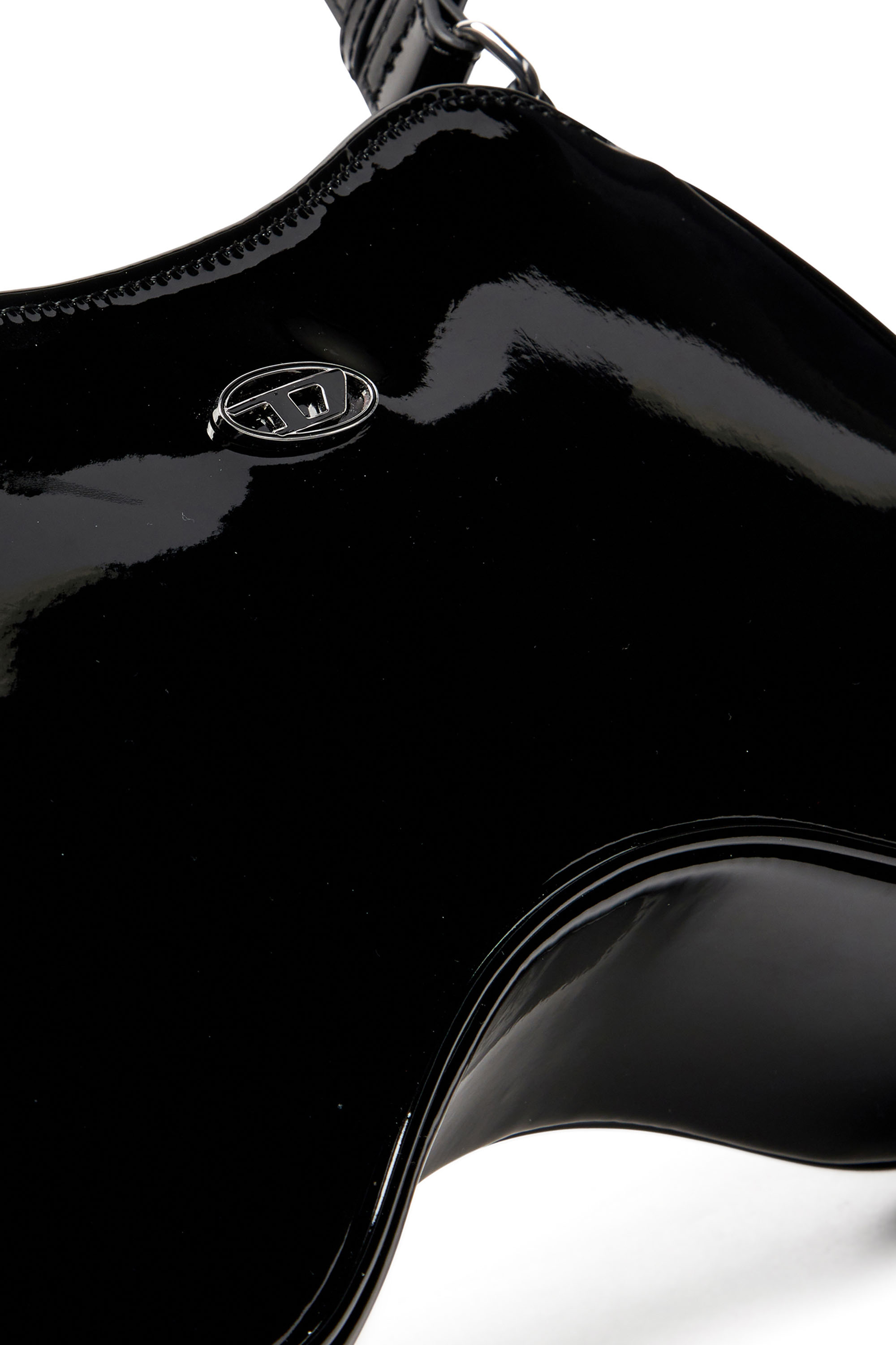 Diesel - PLAY SHOULDER, Woman Play-Glossy shoulder bag in Black - Image 5