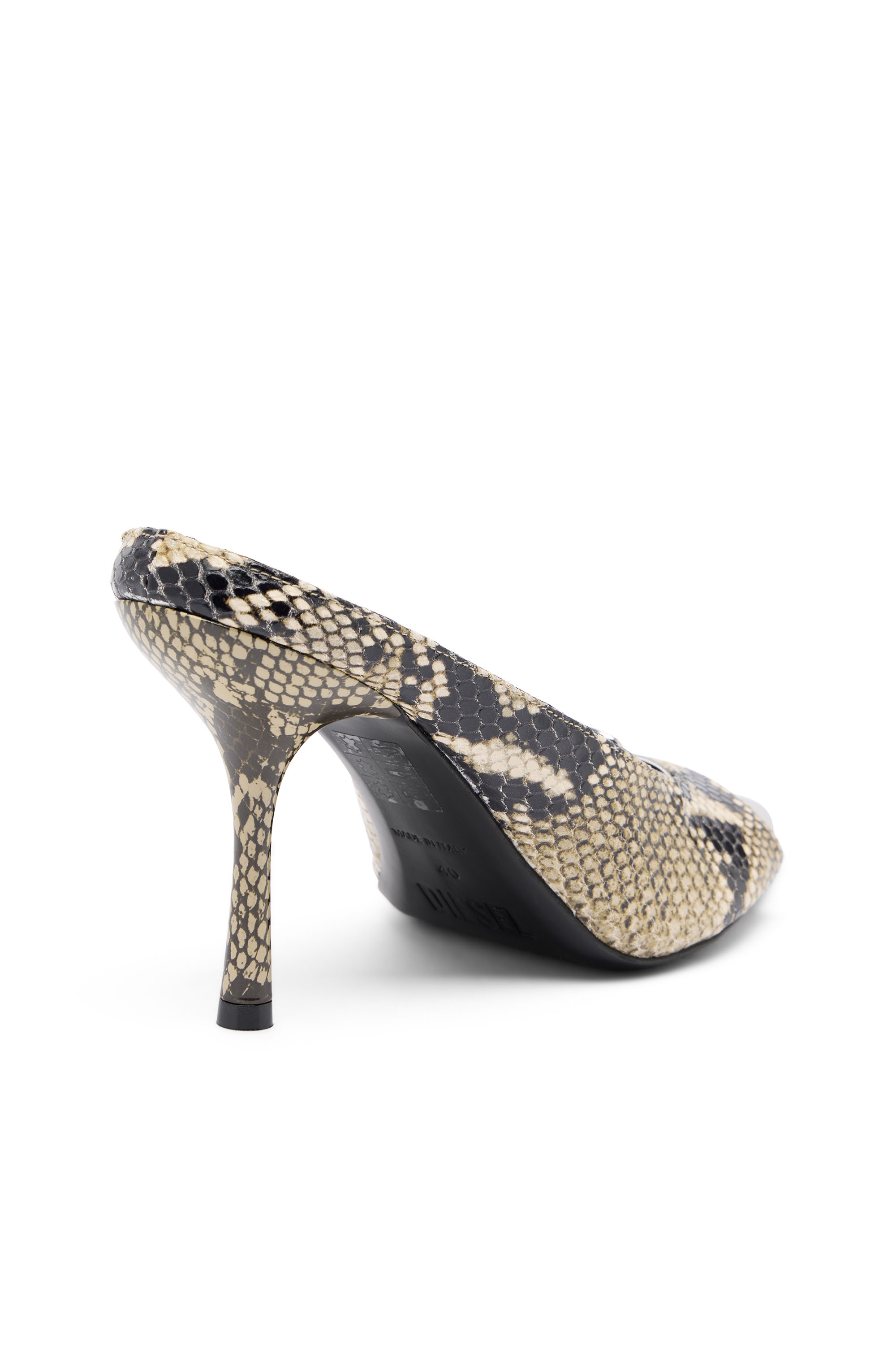 Diesel - D-DIAM'S SA 90, Woman's D-Diam's-High leather mule with floating Oval D in null - 5