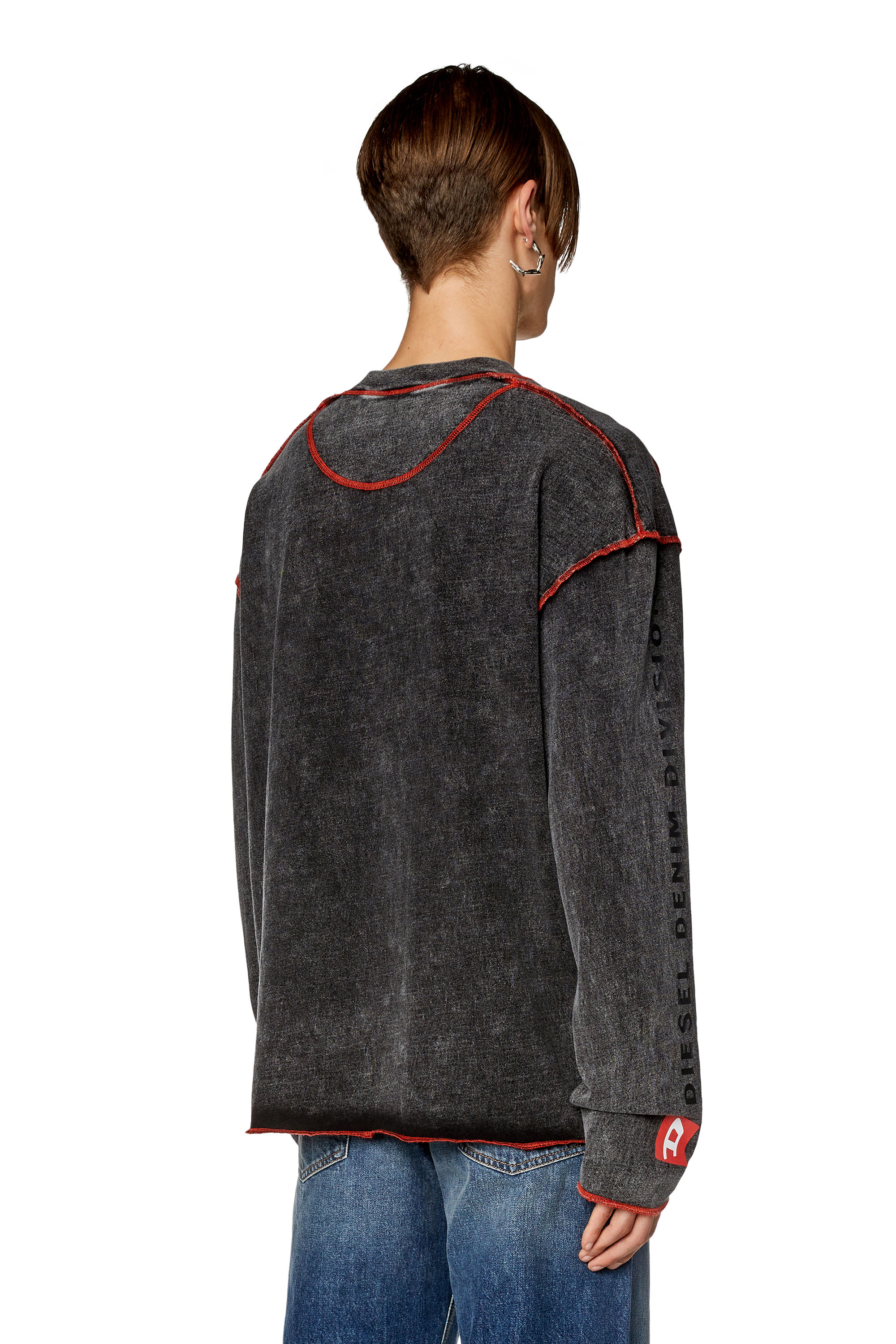 Diesel - T-WEEK-LS, Dark grey - Image 4