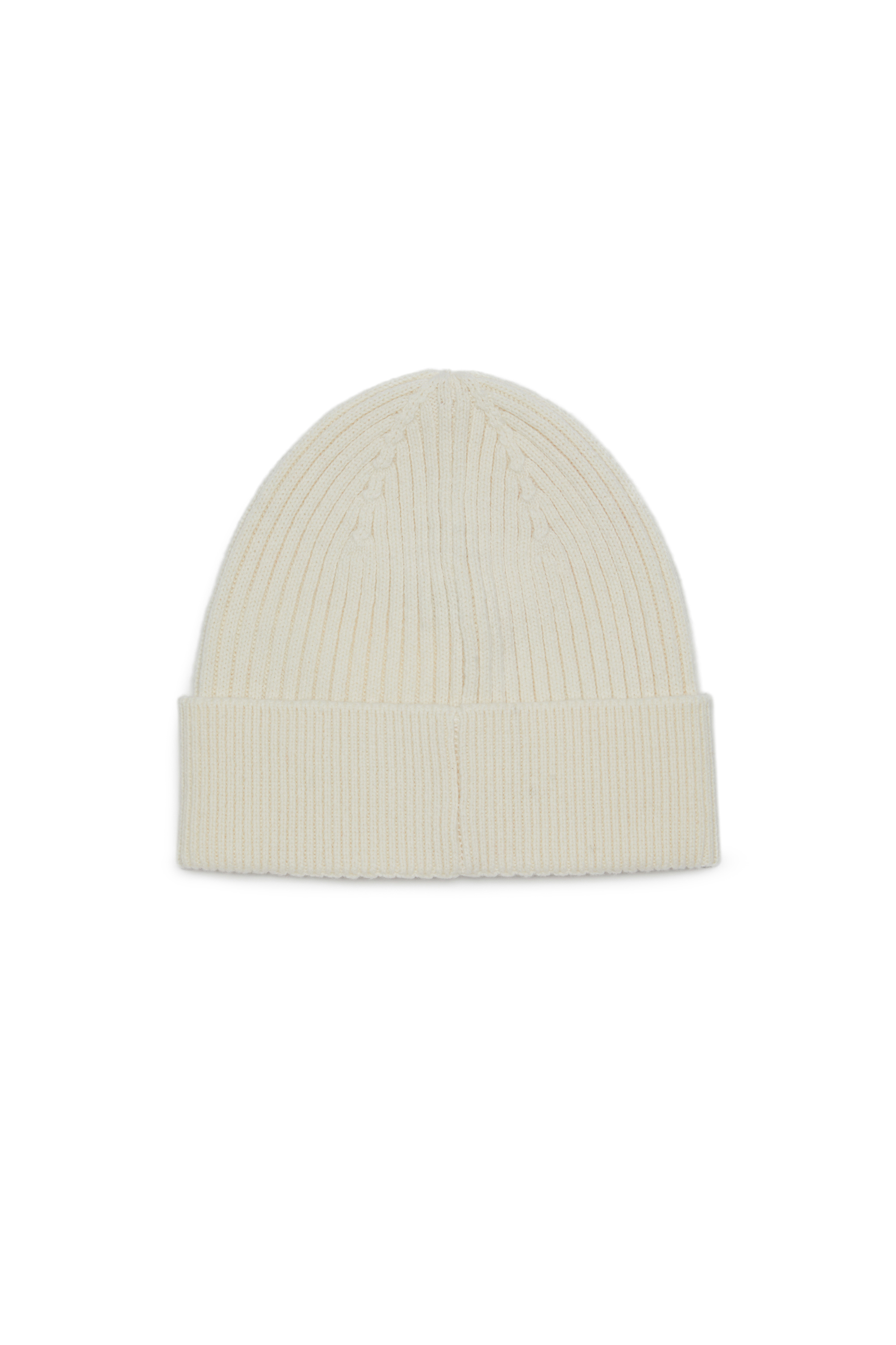 Diesel - K-CODER-H 2X2, Unisex's Ribbed beanie with logo patch in White - 2
