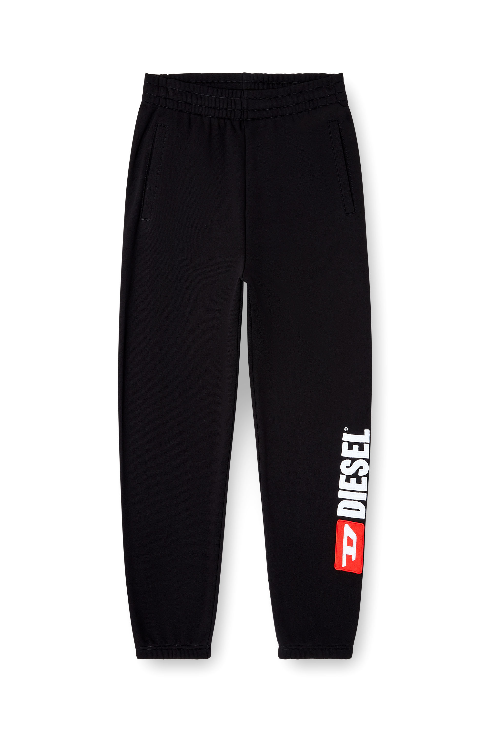 Diesel - P-MARKY-DIV, Man's Cotton sweatpants with Diesel patch in Black - 2