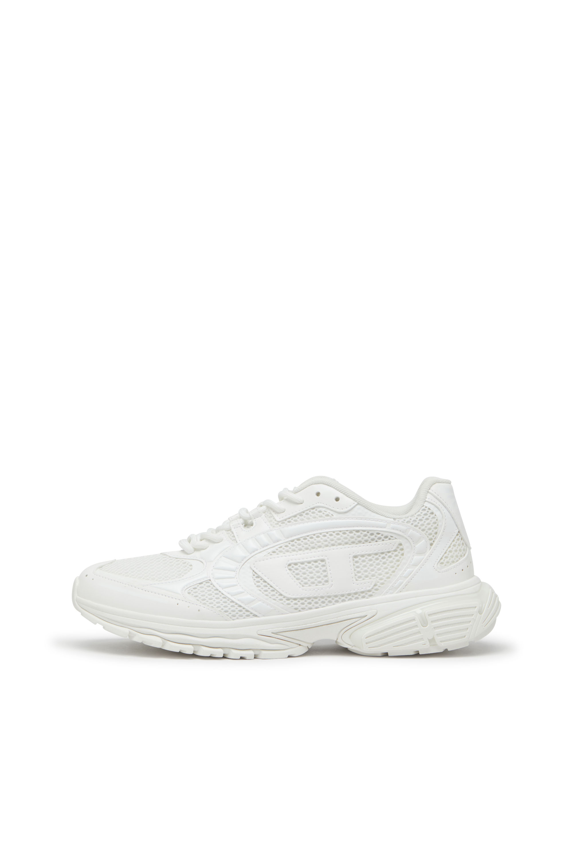 Diesel - S-PRO-V-DENSE LOW W, Woman's Monochrome mesh sneakers with Oval D logo in White - 7